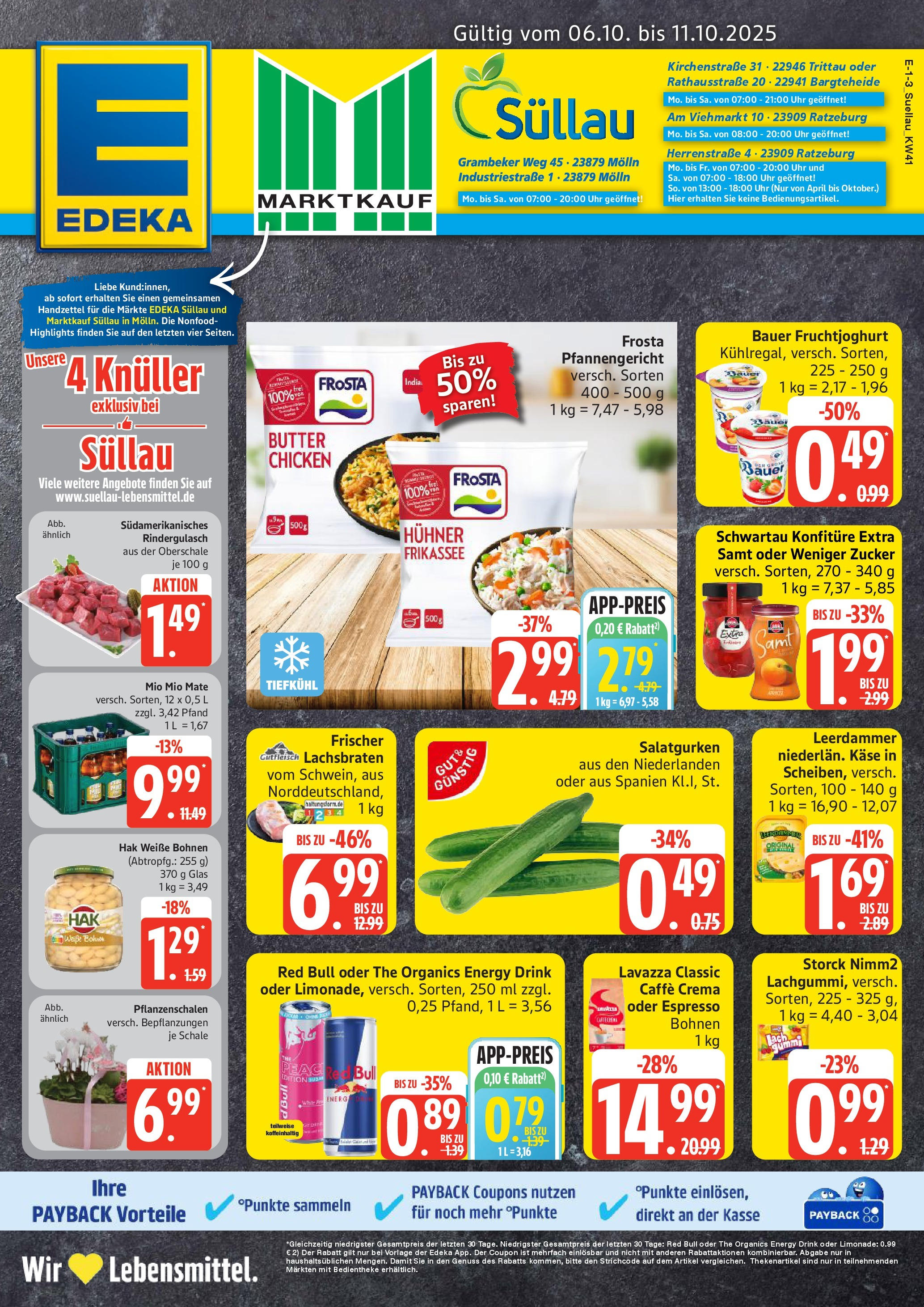 Marktkauf - Marktkauf: Wochenangebote (ab 06.10.2025) » Angebote online | Seite: 1 | Produkte: Rindergulasch, Mio mio mate, Leerdammer, Uhr