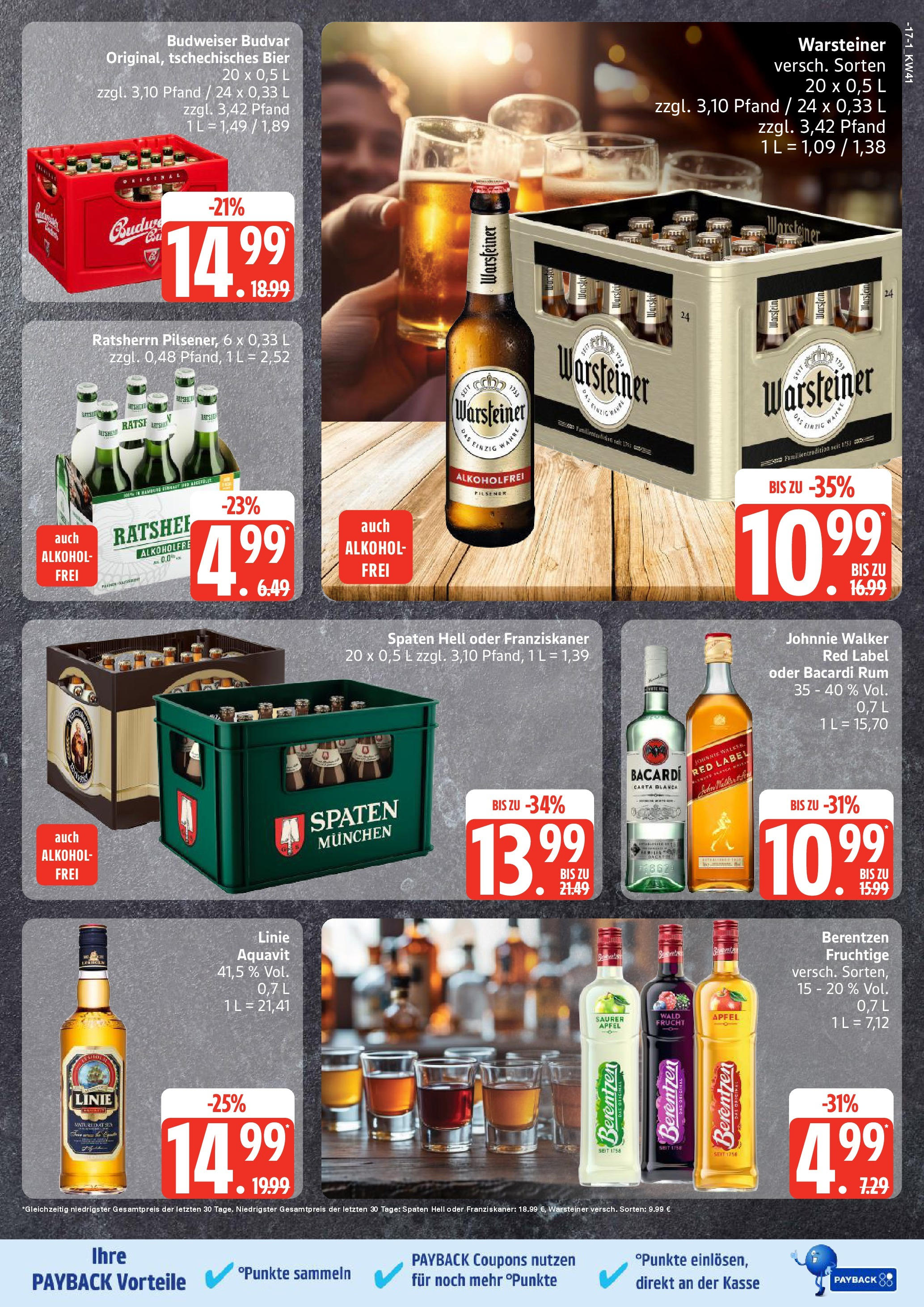 Marktkauf - Marktkauf: Wochenangebote (ab 06.10.2025) » Angebote online | Seite: 17 | Produkte: Franziskaner, Äpfel, Warsteiner, Johnnie walker