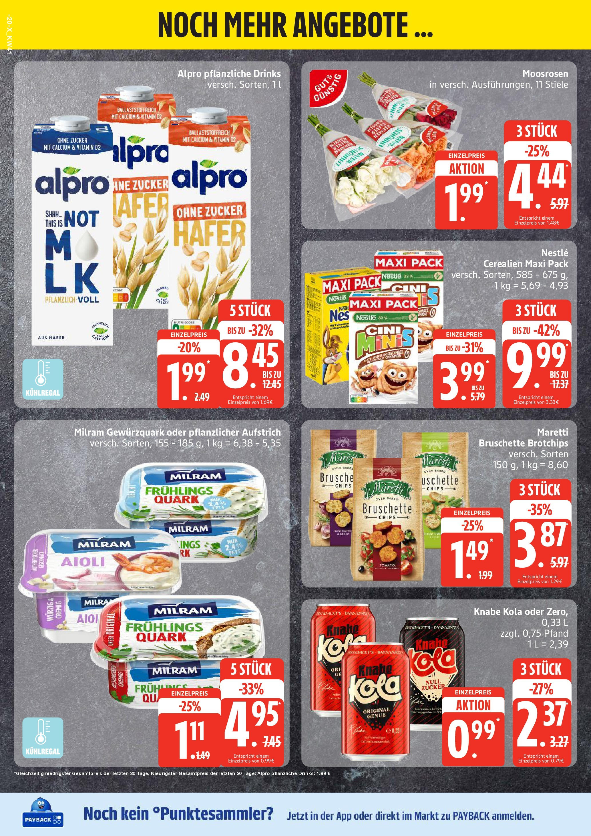 Marktkauf - Marktkauf: Wochenangebote (ab 06.10.2025) » Angebote online | Seite: 20 | Produkte: Quark, Milram, Zucker, Chips