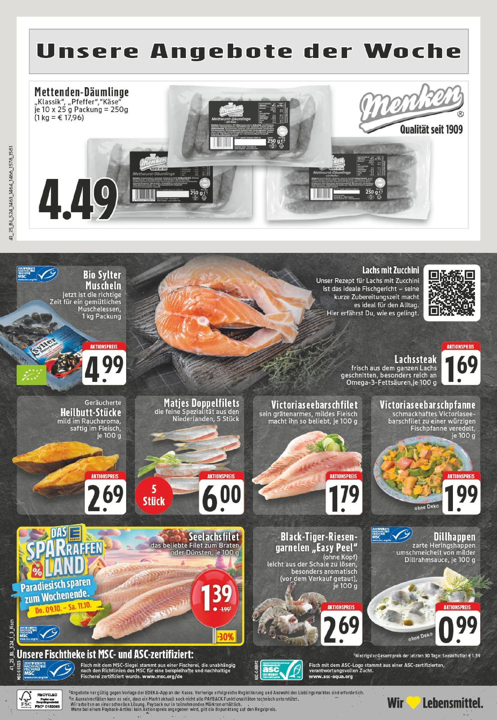 Edeka prospekt Bochum-Wiemelhausen	 (ab 06.10.2025) » Angebote Online | Seite: 24 | Produkte: Käse, Garnelen, Zucchini, Fleisch