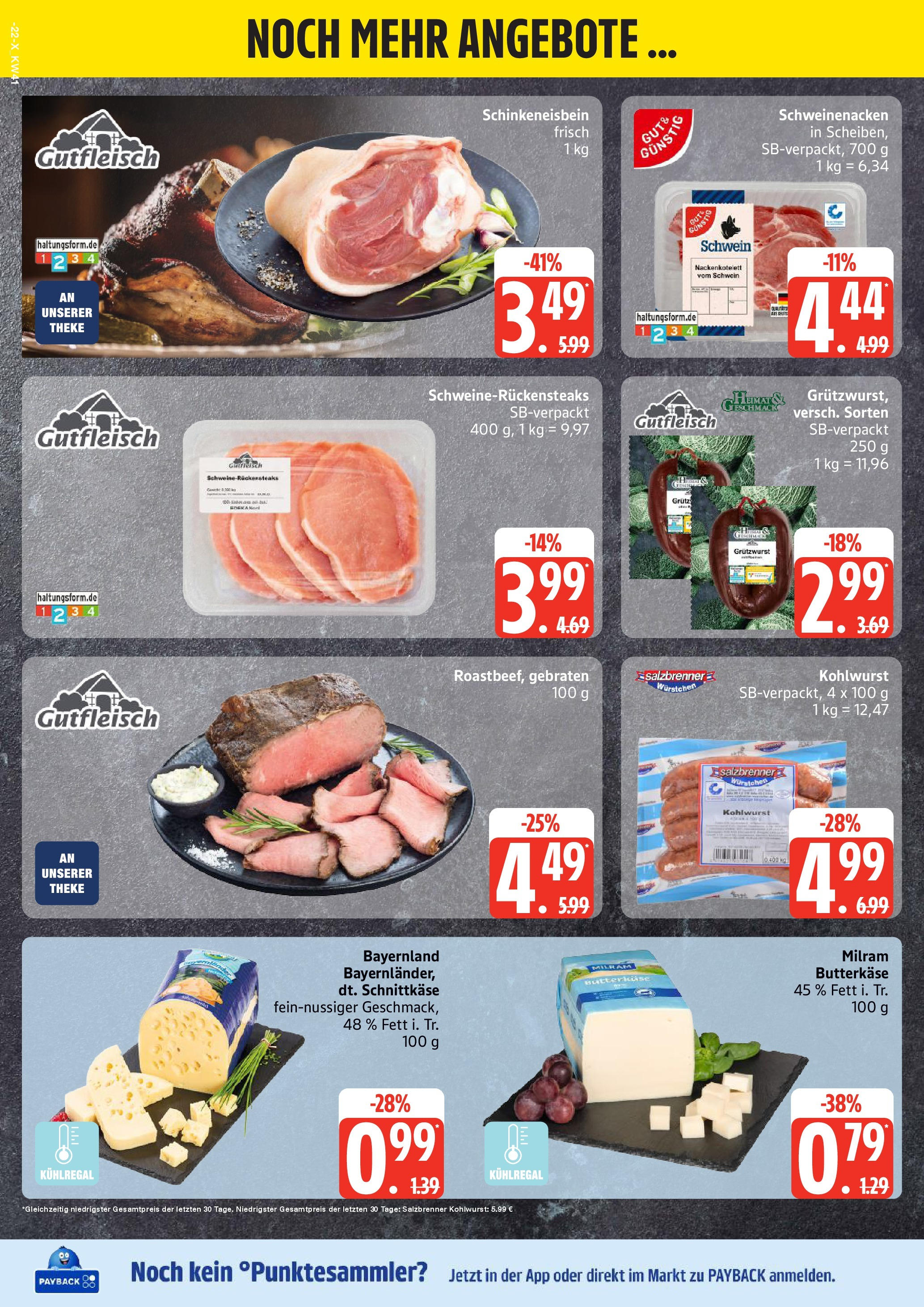 Marktkauf - Marktkauf: Wochenangebote (ab 06.10.2025) » Angebote online | Seite: 22 | Produkte: Theke, Schweinenacken, Milram