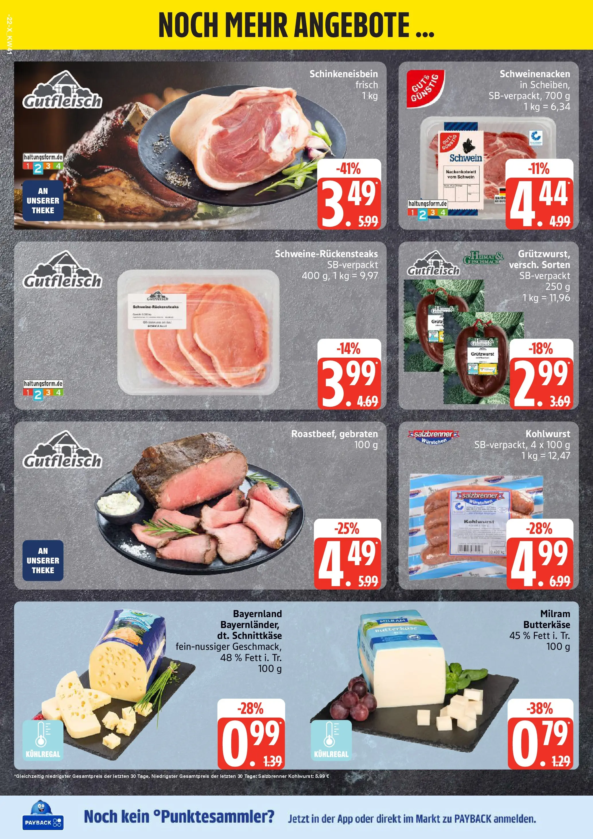 Edeka prospekt Bremervörde	 (ab 06.10.2025) » Angebote Online | Seite: 22 | Produkte: Theke, Schweinenacken, Milram