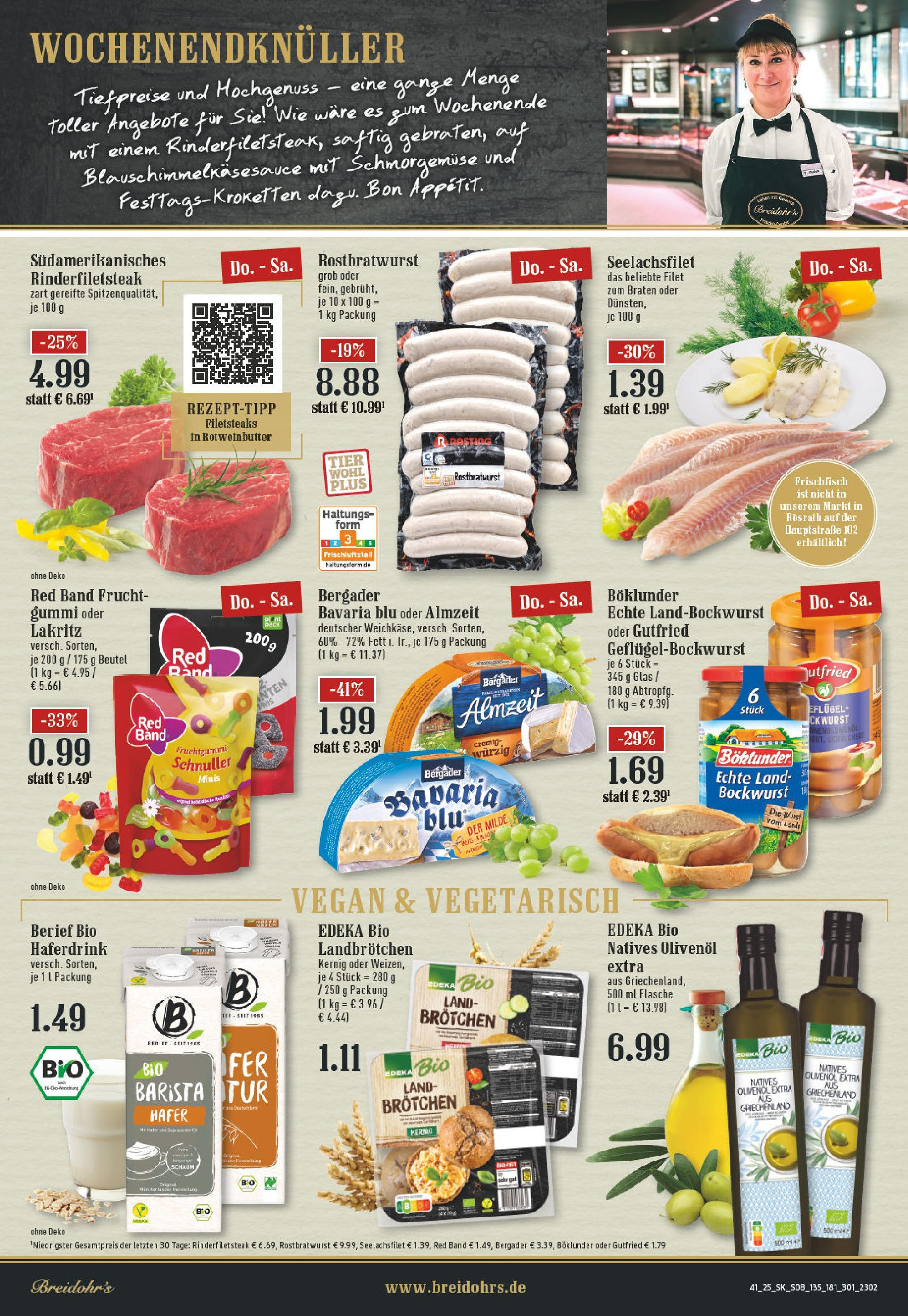 Edeka prospekt Rösrath	 (ab 06.10.2025) » Angebote Online | Seite: 8 | Produkte: Butter, Rinderfilet, Olivenol, Wein