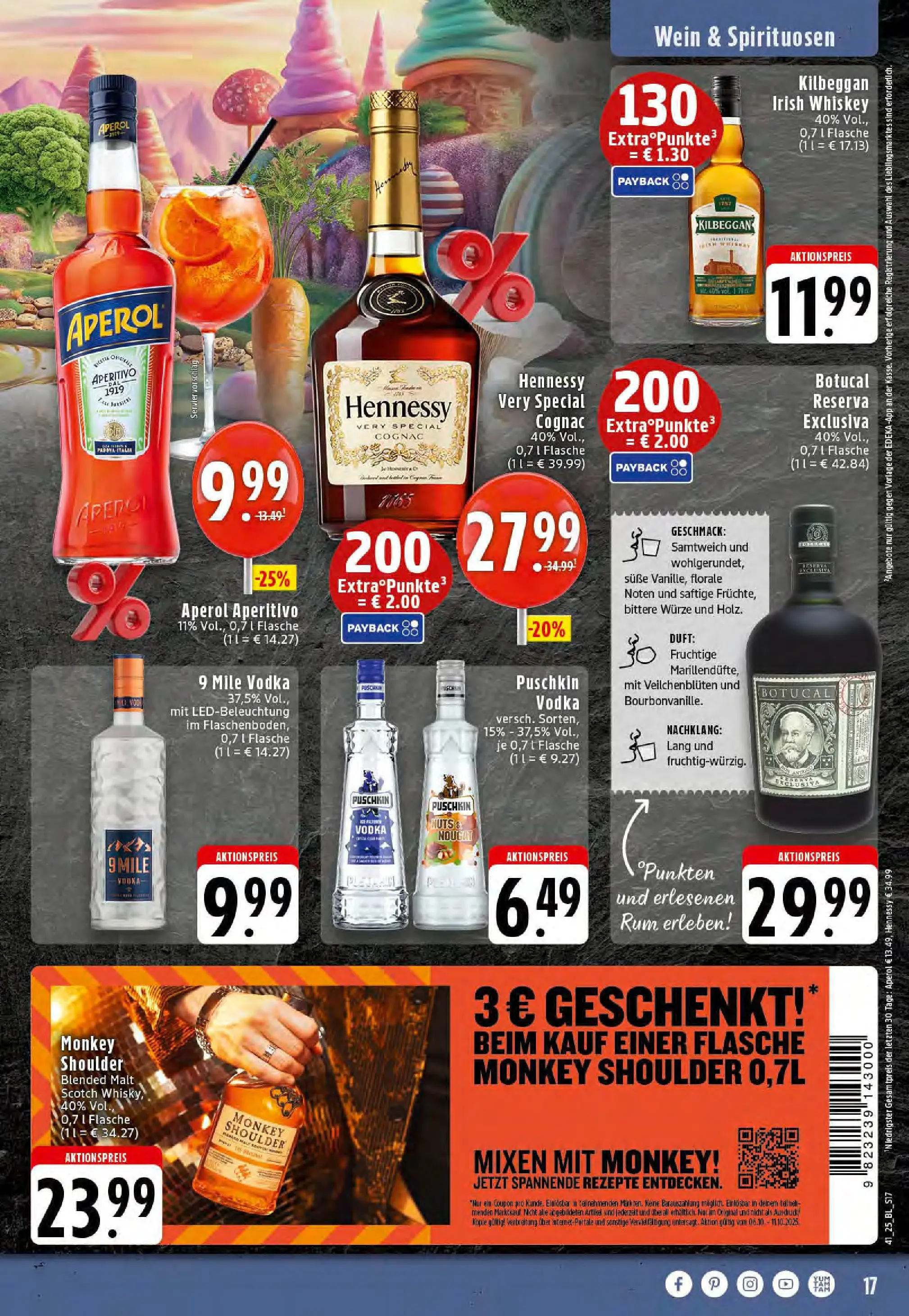 Edeka prospekt Dortmund-Eving	 (ab 06.10.2025) » Angebote Online | Seite: 17 | Produkte: Whisky, Rum, Wein, Vodka