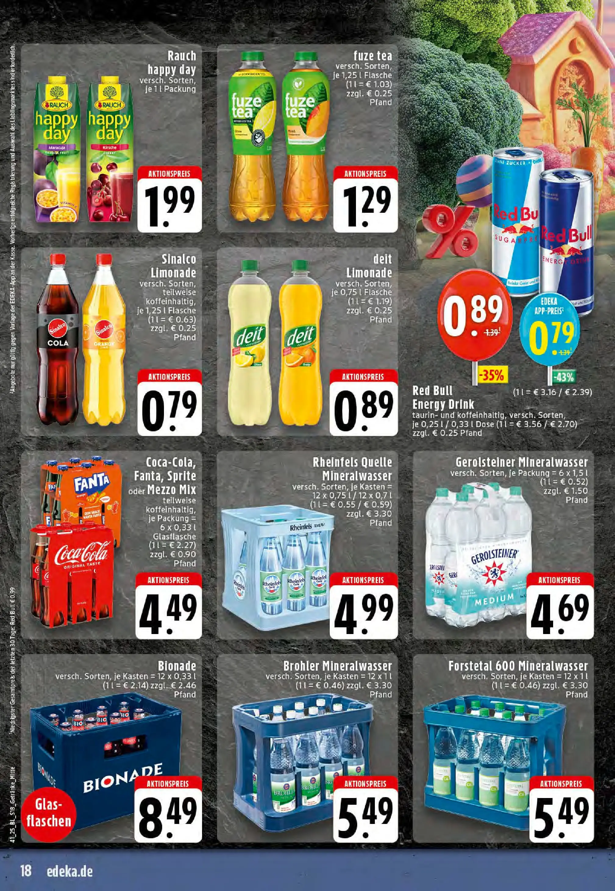 Edeka prospekt Dortmund-Eving	 (ab 06.10.2025) » Angebote Online | Seite: 18 | Produkte: Sinalco, Fuze tea, Fanta, Mineralwasser