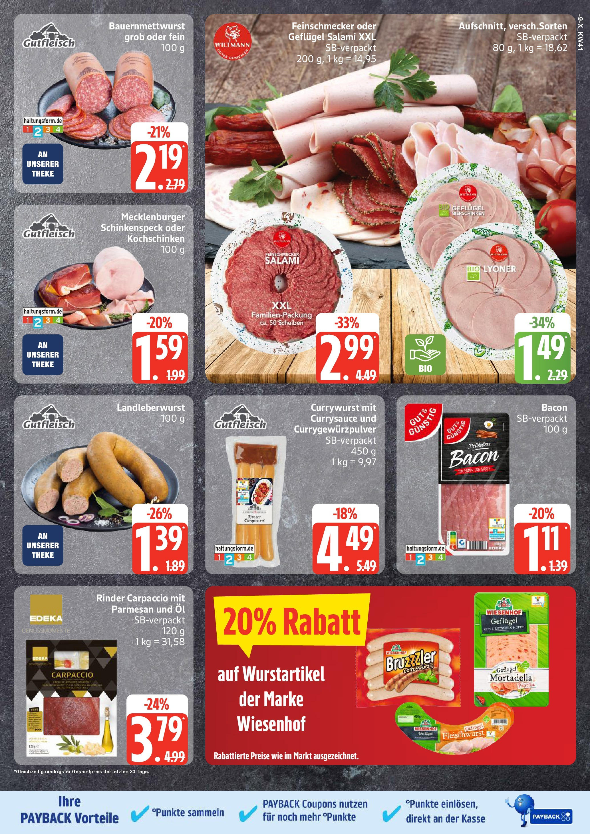 Marktkauf - Marktkauf: Wochenangebote (ab 06.10.2025) » Angebote online | Seite: 9 | Produkte: Theke, Öl, Paprika, Salami