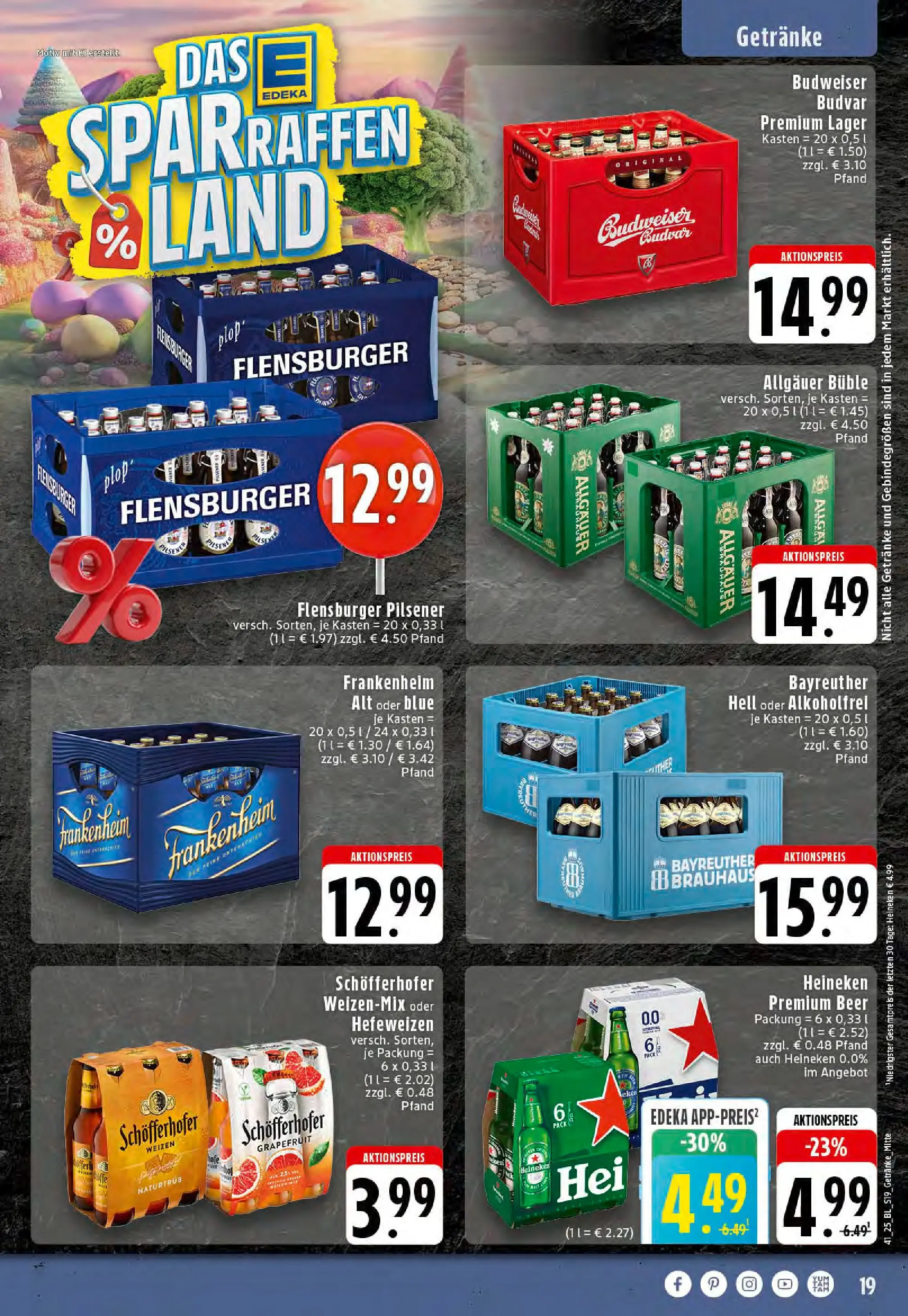 Edeka prospekt Dortmund-Eving	 (ab 06.10.2025) » Angebote Online | Seite: 19 | Produkte: Bayreuther hell, Heineken, Grapefruit, Budweiser