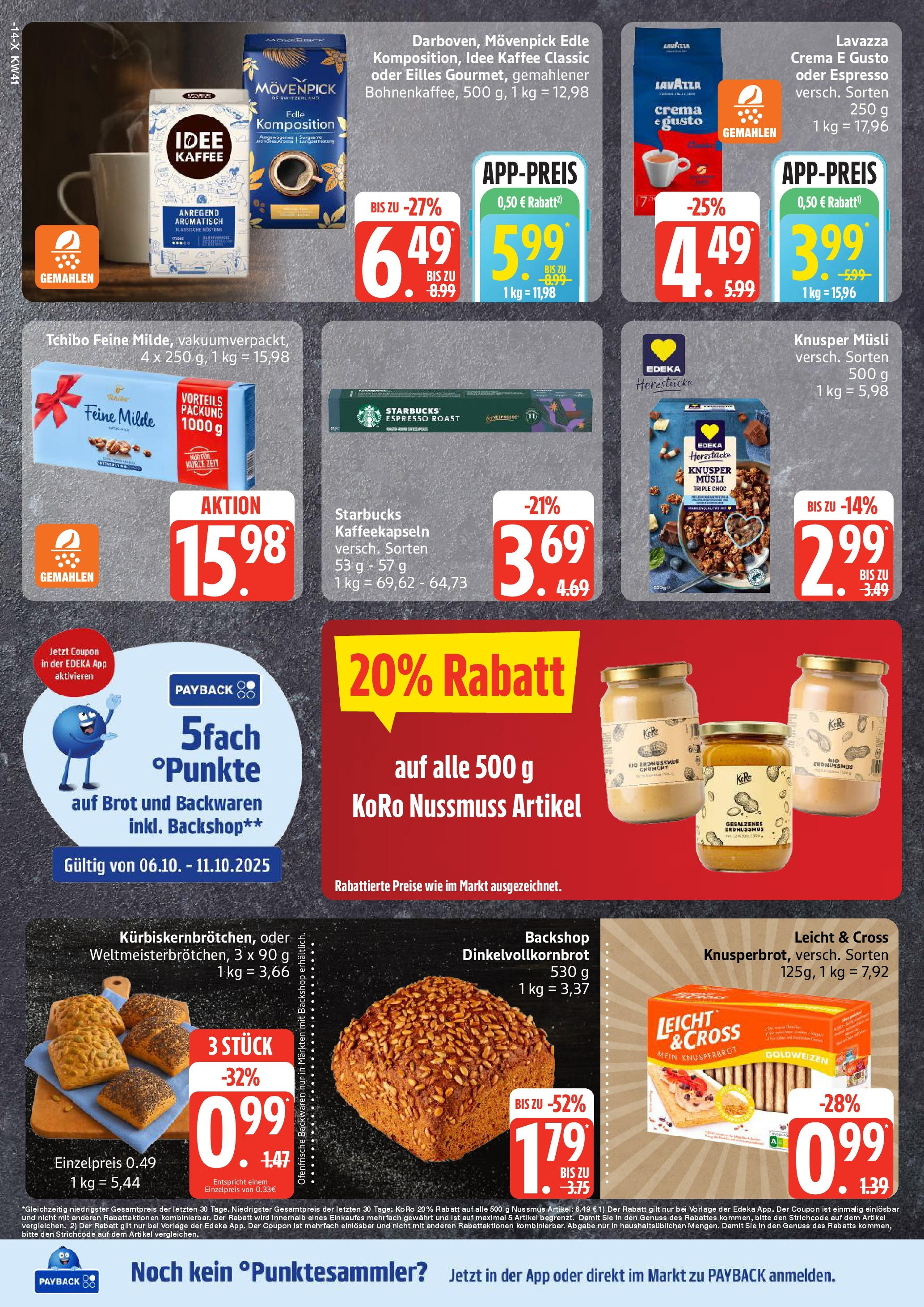 Marktkauf - Marktkauf: Wochenangebote (ab 06.10.2025) » Angebote online | Seite: 14 | Produkte: Lavazza, Kaffee, Starbucks, Ofenfrische
