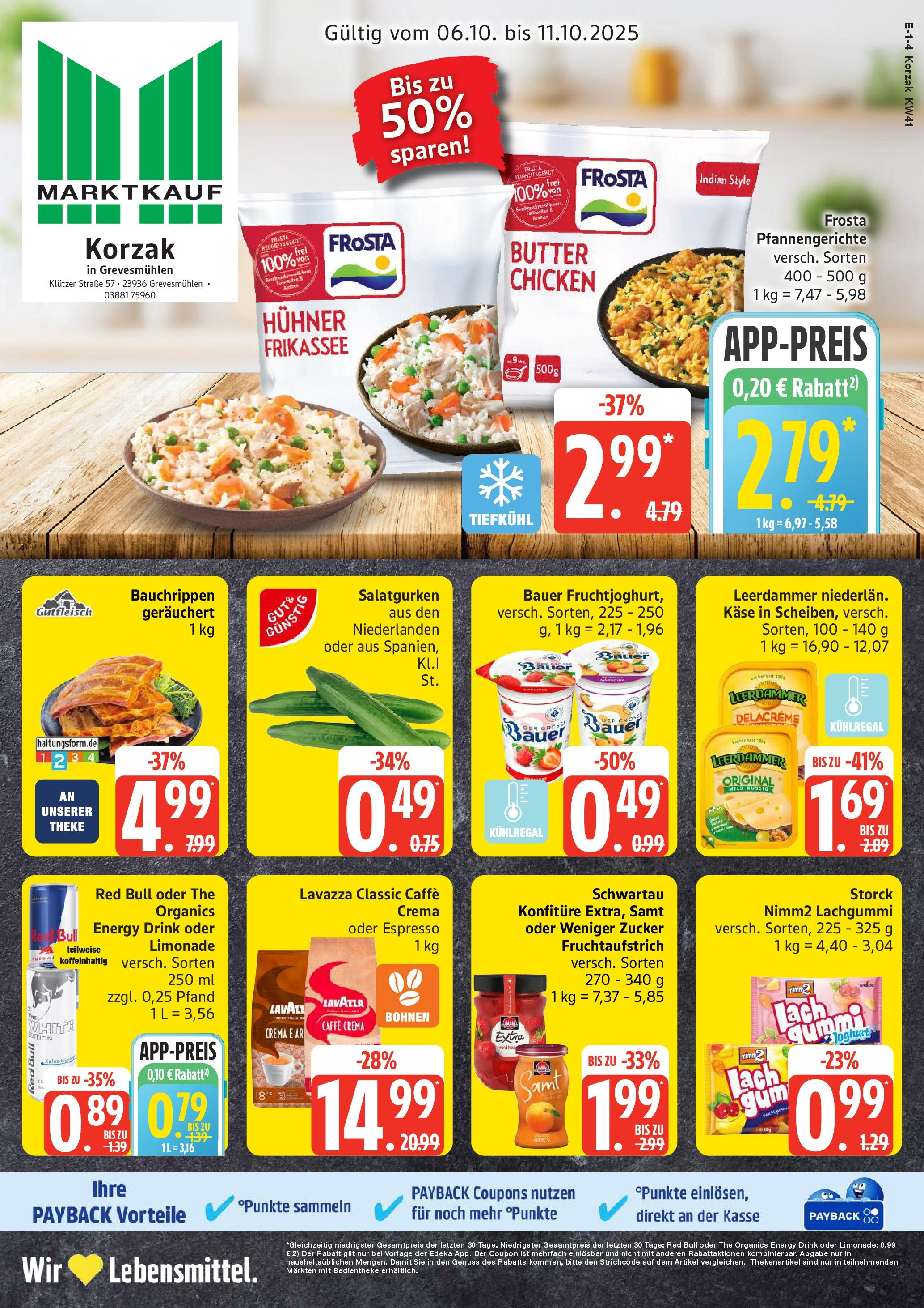 Marktkauf - Marktkauf: Wochenangebote (ab 06.10.2025) » Angebote online | Seite: 1 | Produkte: Energy, Butter, Käse, Theke