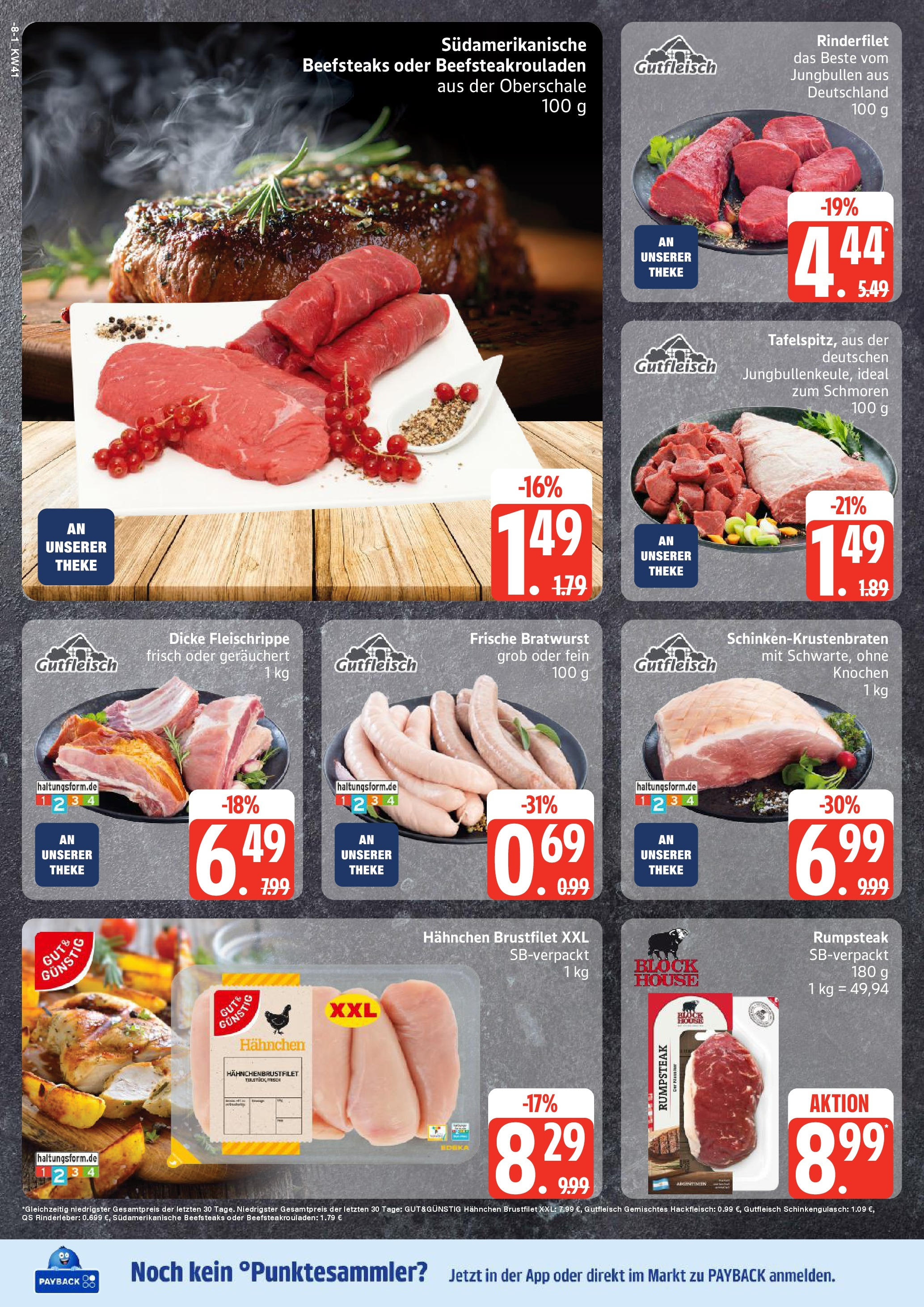 Marktkauf - Marktkauf: Wochenangebote (ab 06.10.2025) » Angebote online | Seite: 8 | Produkte: Theke, Rinderfilet, Bratwurst, Hackfleisch