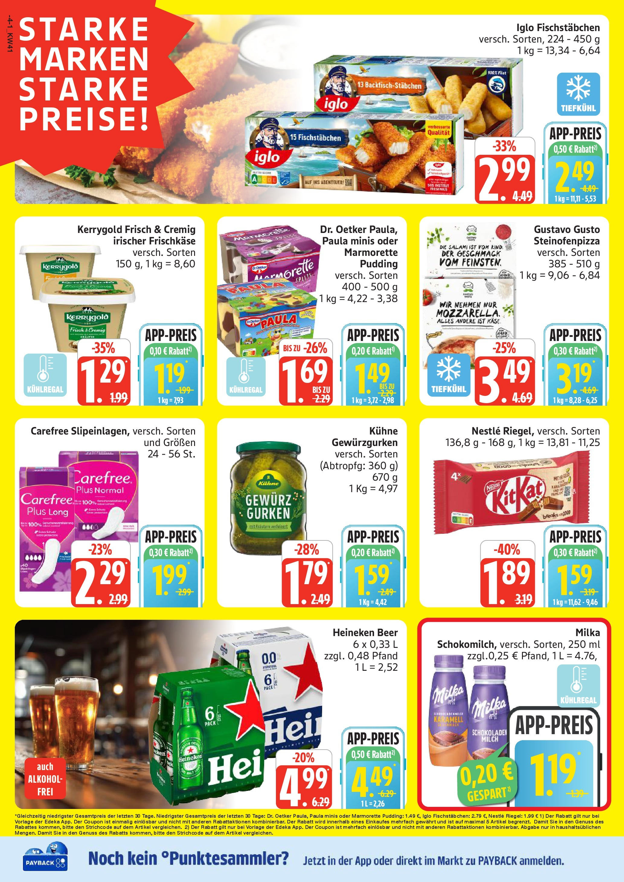 Marktkauf - Marktkauf: Wochenangebote (ab 06.10.2025) » Angebote online | Seite: 4 | Produkte: Milka, Heineken, Fischstabchen, Gurken