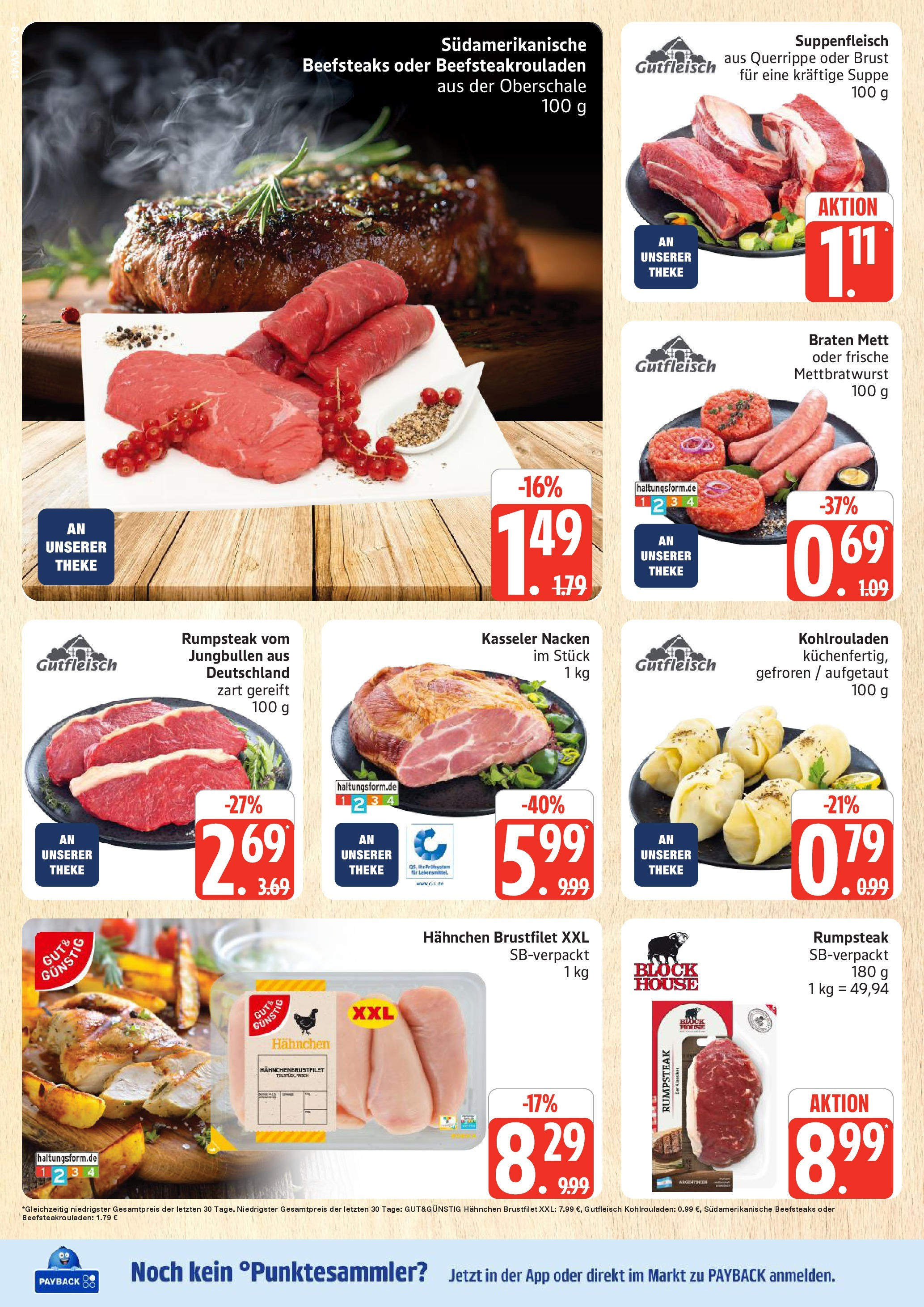 Marktkauf - Marktkauf: Wochenangebote (ab 06.10.2025) » Angebote online | Seite: 8 | Produkte: Rumpsteak, Hahnchen, Theke, Suppenfleisch