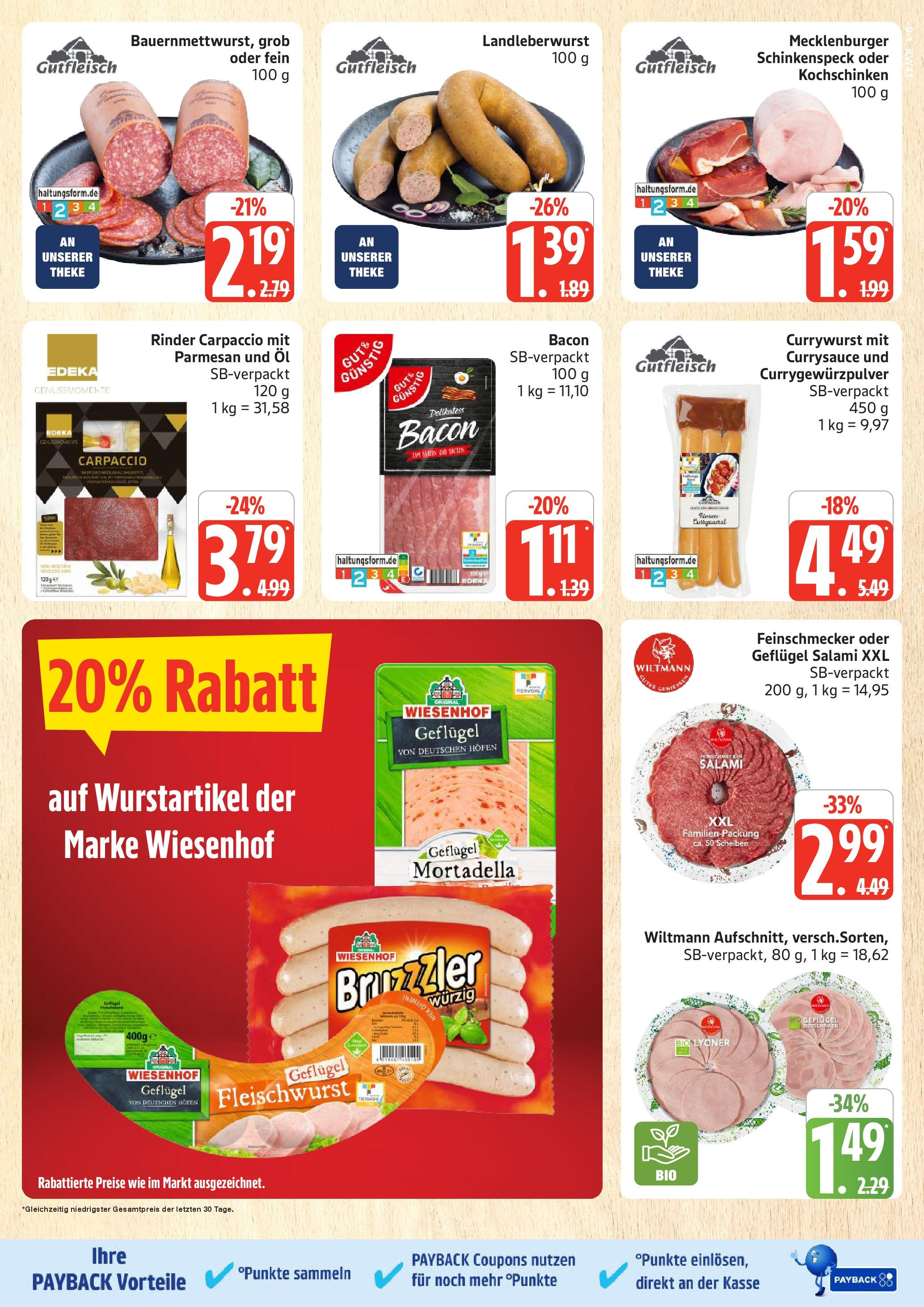 Marktkauf - Marktkauf: Wochenangebote (ab 06.10.2025) » Angebote online | Seite: 9 | Produkte: Theke, Öl, Salami