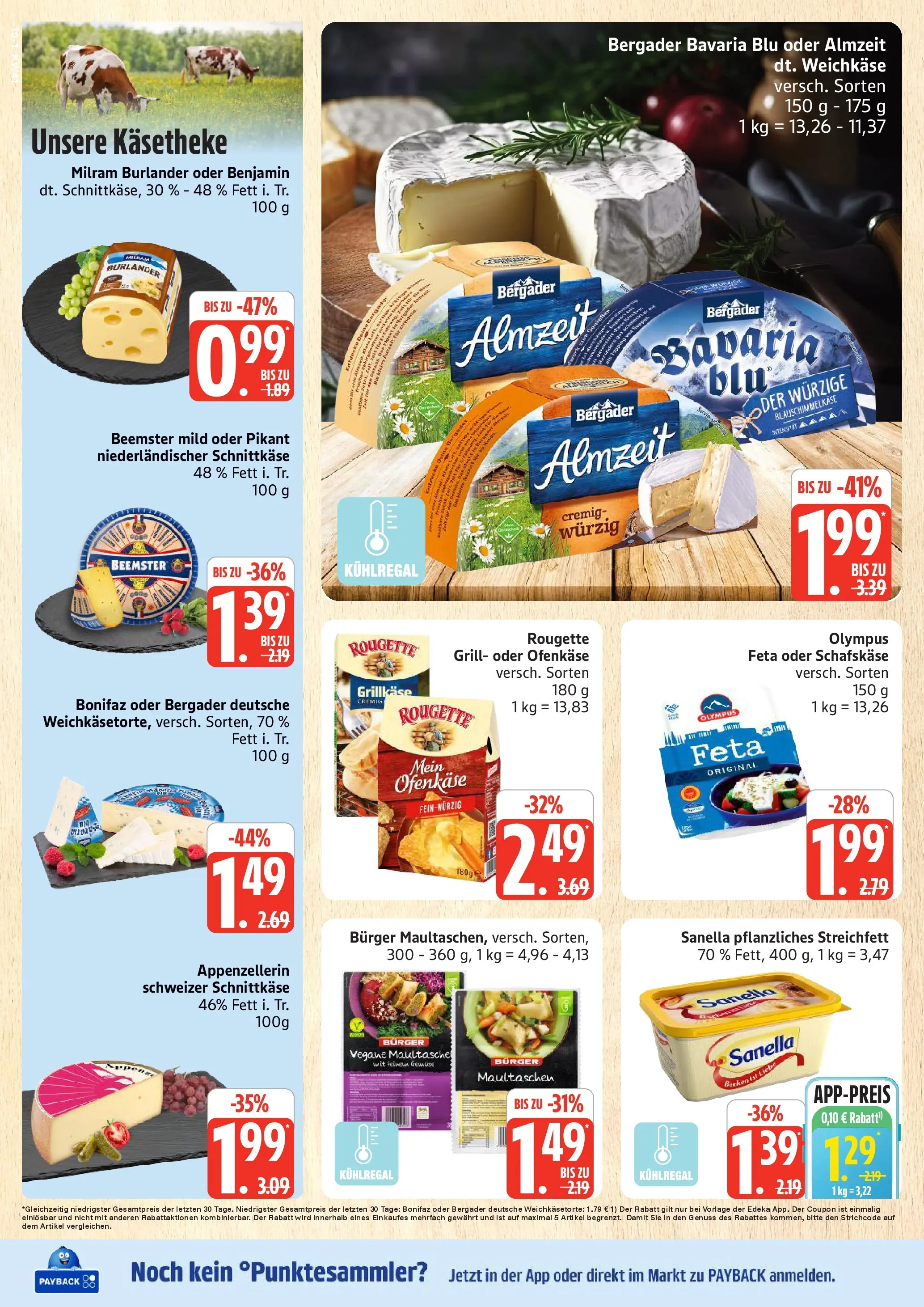 Edeka prospekt Schleswig	 (ab 05.10.2025) » Angebote Online | Seite: 10 | Produkte: Feta, Burger, Milram, Sanella