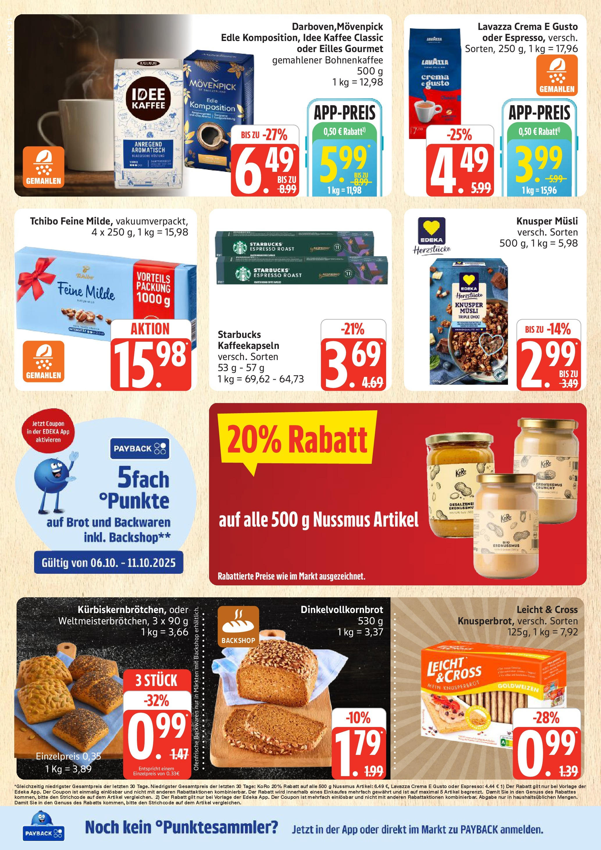 Marktkauf - Marktkauf: Wochenangebote (ab 06.10.2025) » Angebote online | Seite: 14 | Produkte: Lavazza, Kaffee, Starbucks, Ofenfrische