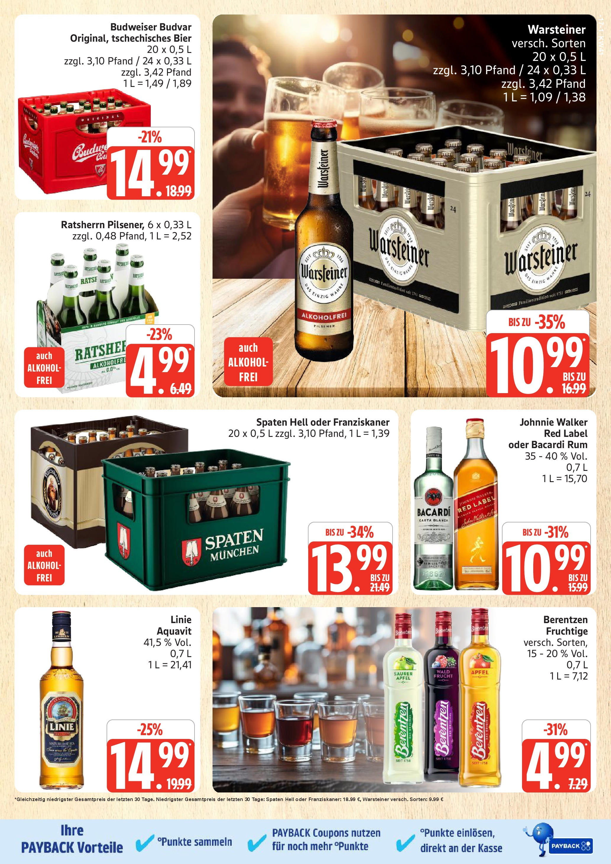 Marktkauf - Marktkauf: Wochenangebote (ab 06.10.2025) » Angebote online | Seite: 17 | Produkte: Bacardi, Bier, Warsteiner, Berentzen