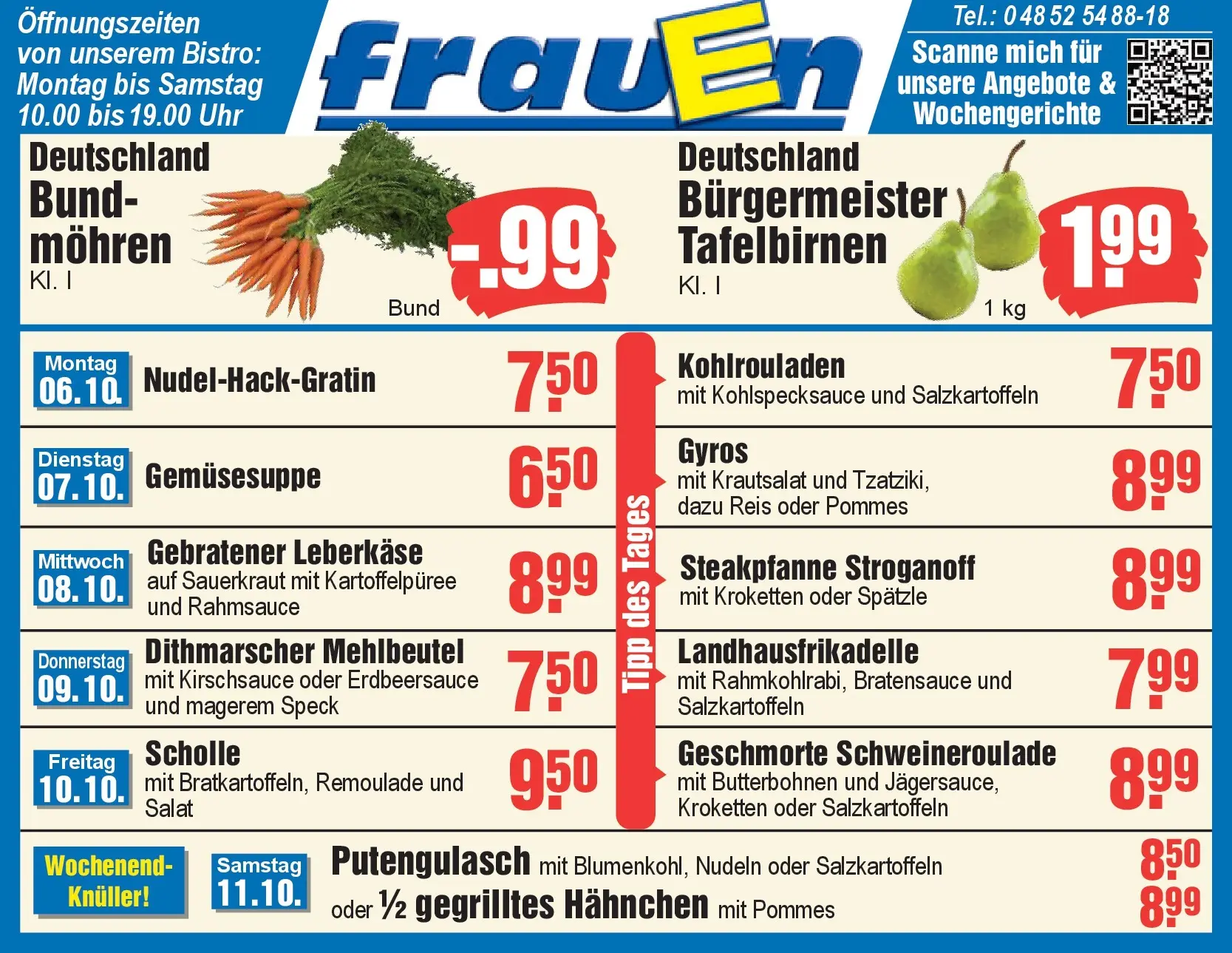 Edeka prospekt Heide	 (ab 06.10.2025) » Angebote Online | Seite: 1 | Produkte: Mohren, Gyros, Nudeln, Leberkase