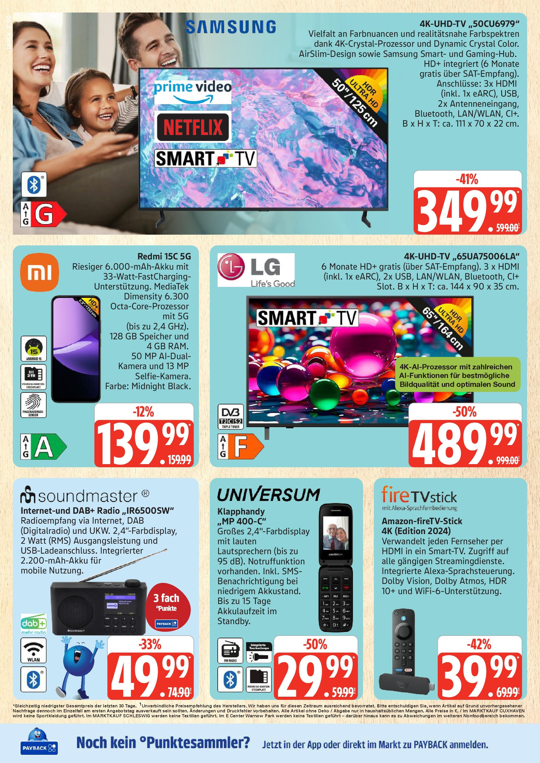Marktkauf - Marktkauf: Wochenangebote (ab 06.10.2025) » Angebote online | Seite: 26 | Produkte: Kamera, Samsung, Smart TV, Video