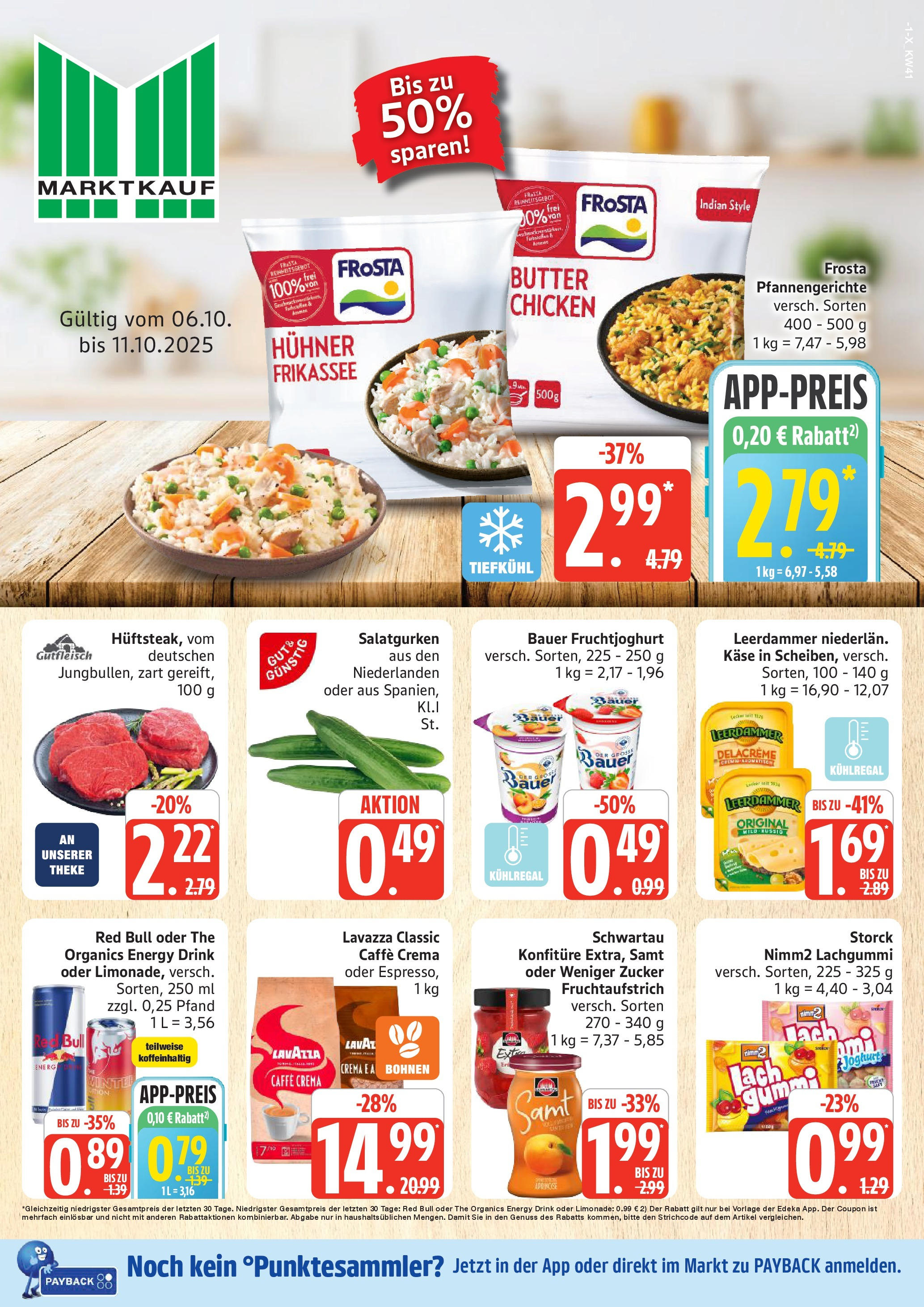 Marktkauf - Marktkauf: Wochenangebote (ab 06.10.2025) » Angebote online | Seite: 1 | Produkte: Energy, Käse, Leerdammer, Frosta