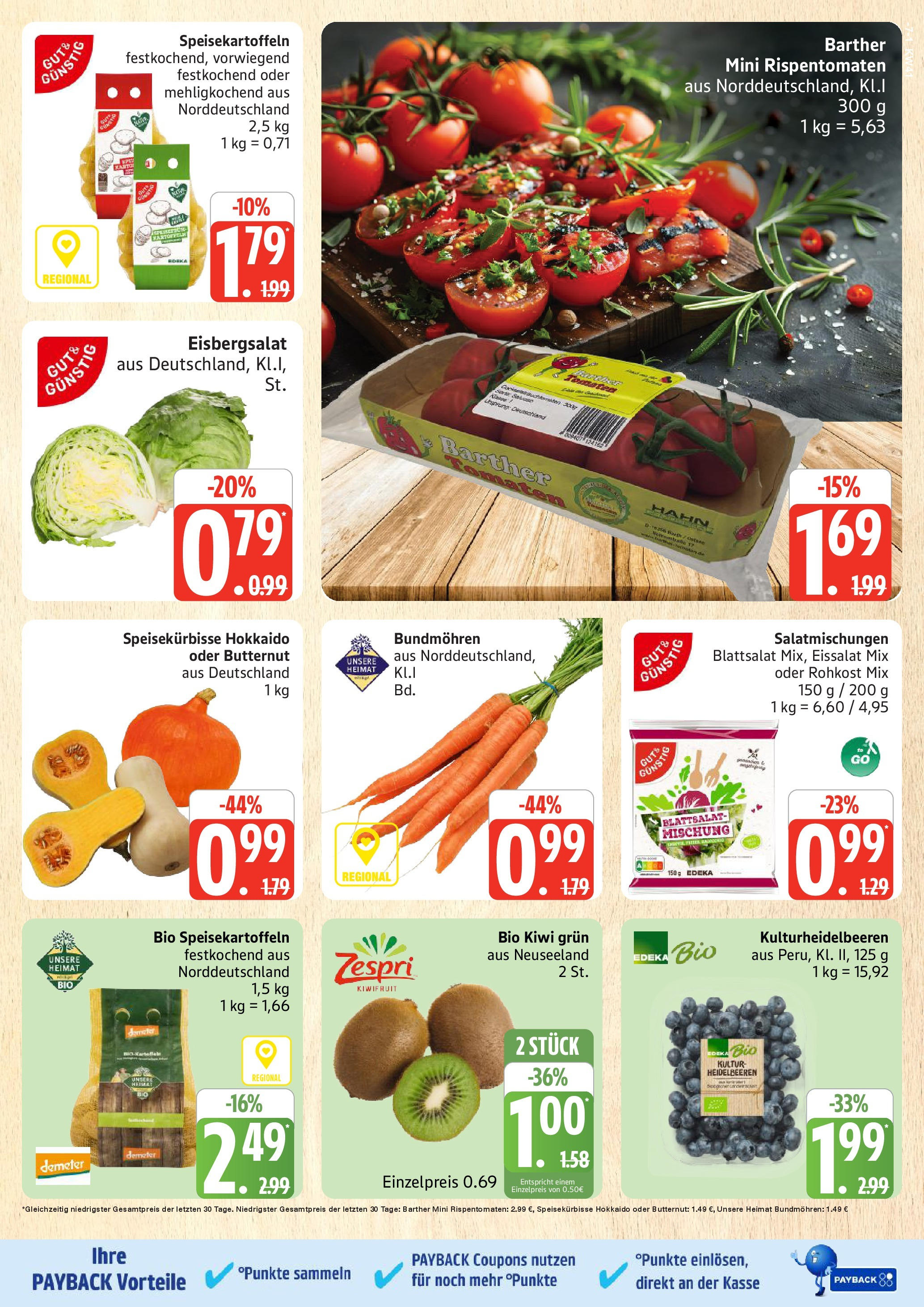 Marktkauf - Marktkauf: Wochenangebote (ab 06.10.2025) » Angebote online | Seite: 7 | Produkte: Eisbergsalat, Heidelbeeren, Eissalat, Kiwi