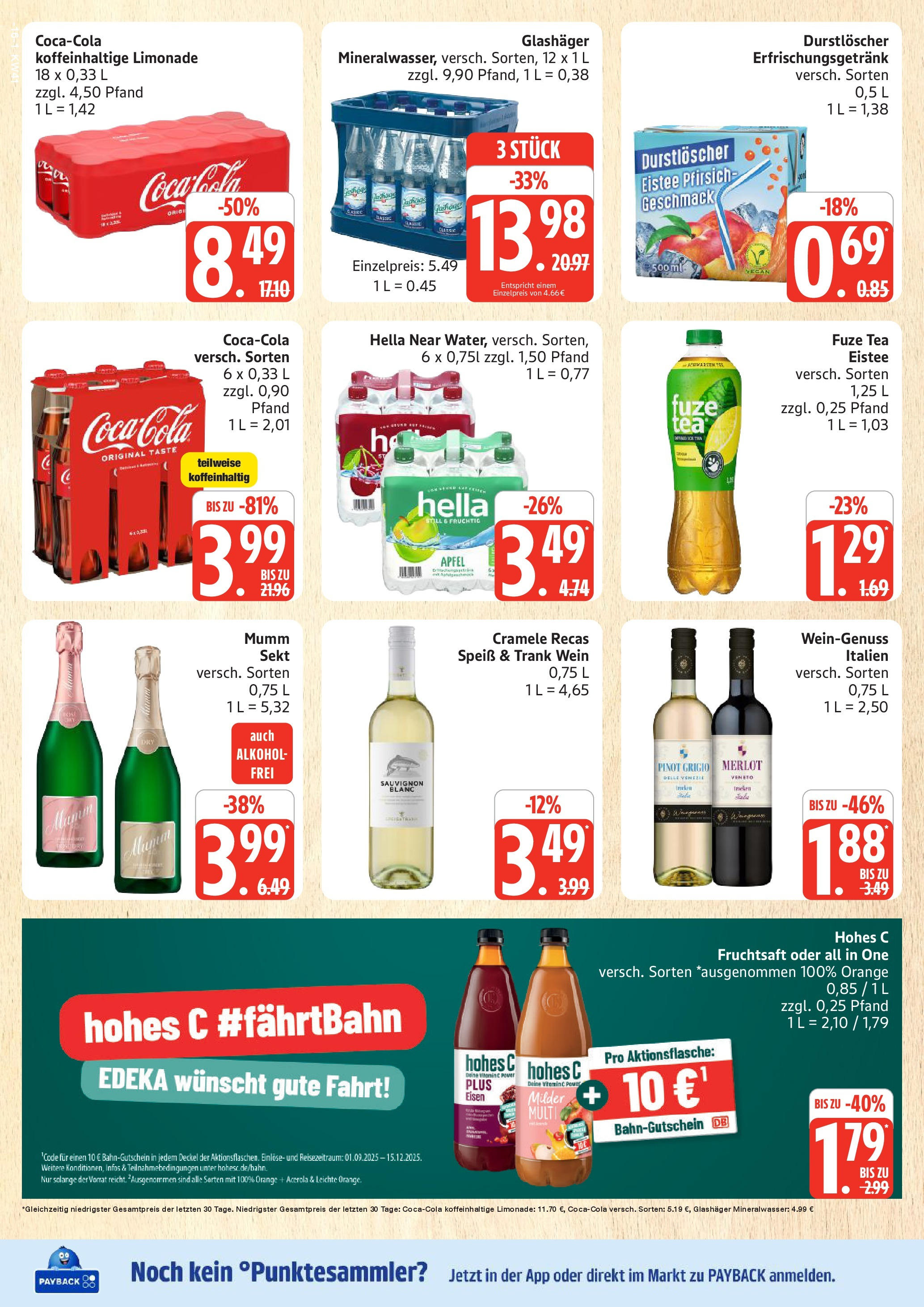 Marktkauf - Marktkauf: Wochenangebote (ab 06.10.2025) » Angebote online | Seite: 16 | Produkte: Coca cola, Sekt, Limonade, Wein