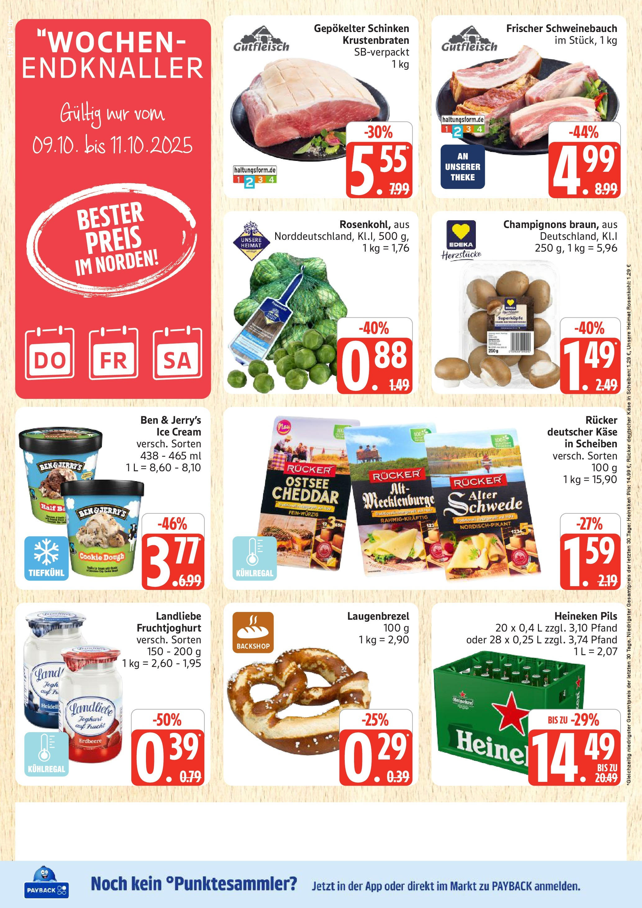 Marktkauf - Marktkauf: Wochenangebote (ab 06.10.2025) » Angebote online | Seite: 40 | Produkte: Schweinebauch, Pils, Fruchtjoghurt, Heineken