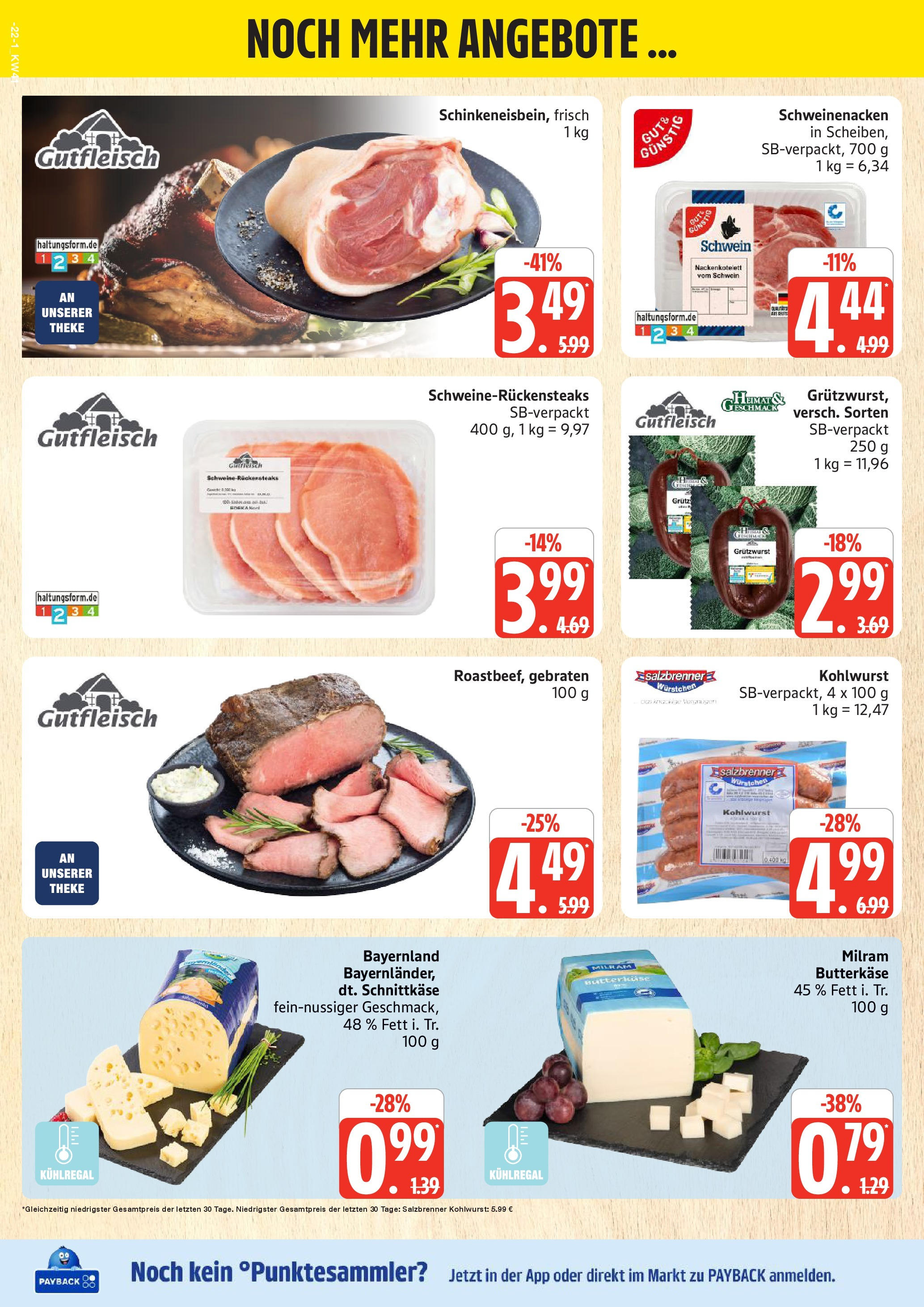 Marktkauf - Marktkauf: Wochenangebote (ab 06.10.2025) » Angebote online | Seite: 22 | Produkte: Theke, Schweinenacken, Milram