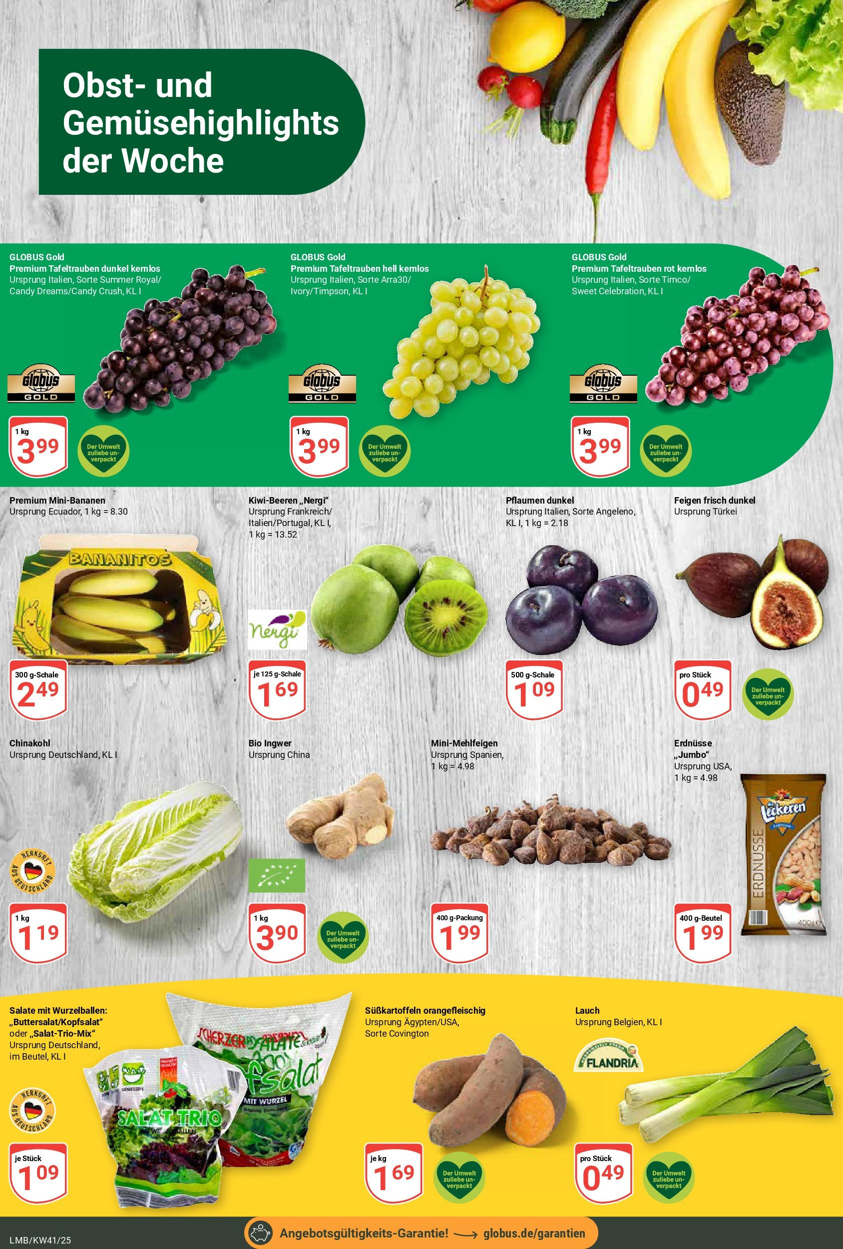 Globus prospekt Limburg	 (ab 06.10.2025) » Angebote online | Seite: 6 | Produkte: Erdnüsse, Pflaumen, Obst, Salat