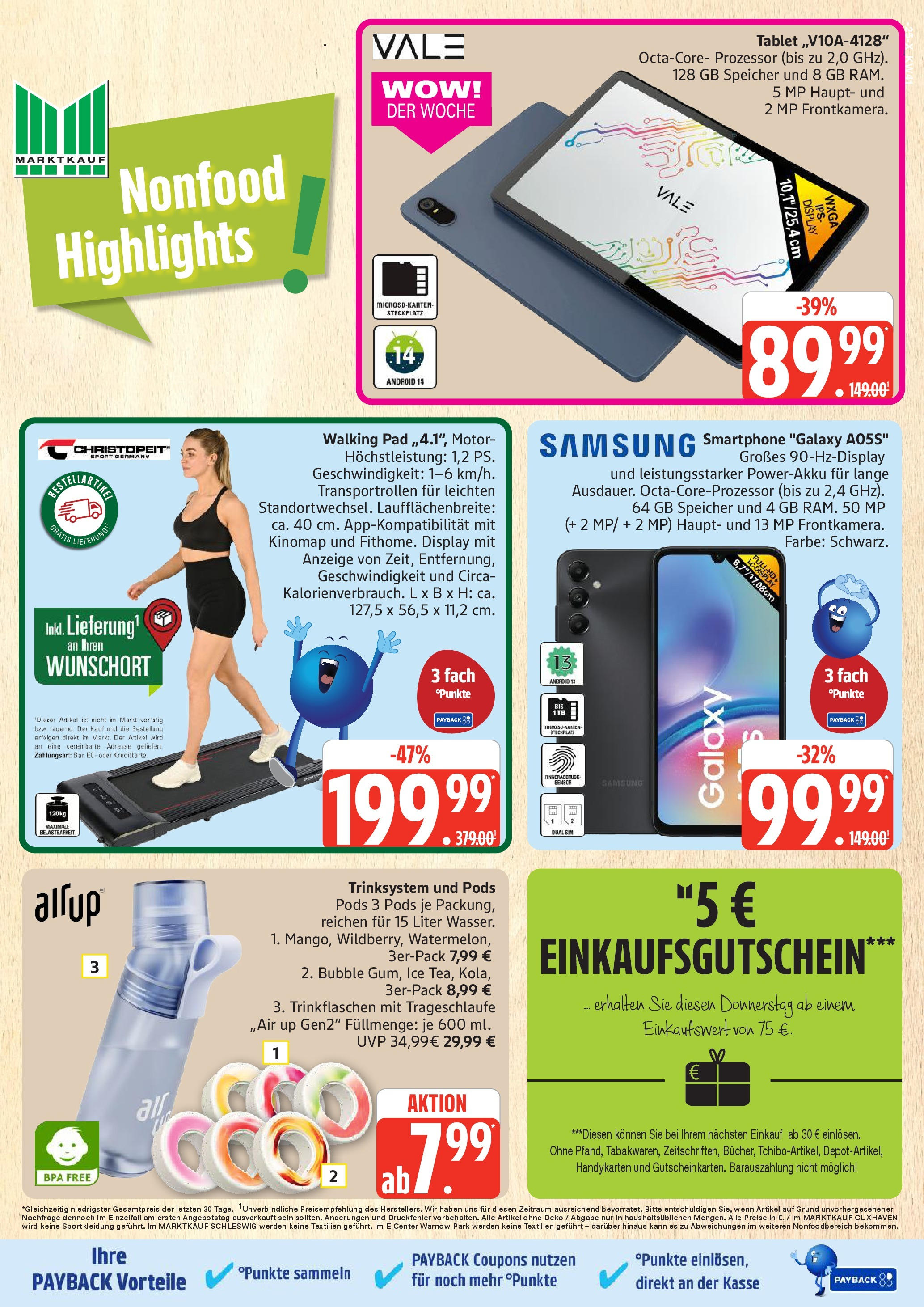Marktkauf - Marktkauf: Wochenangebote (ab 06.10.2025) » Angebote online | Seite: 25 | Produkte: Walking, Samsung, Smartphone, Tablet