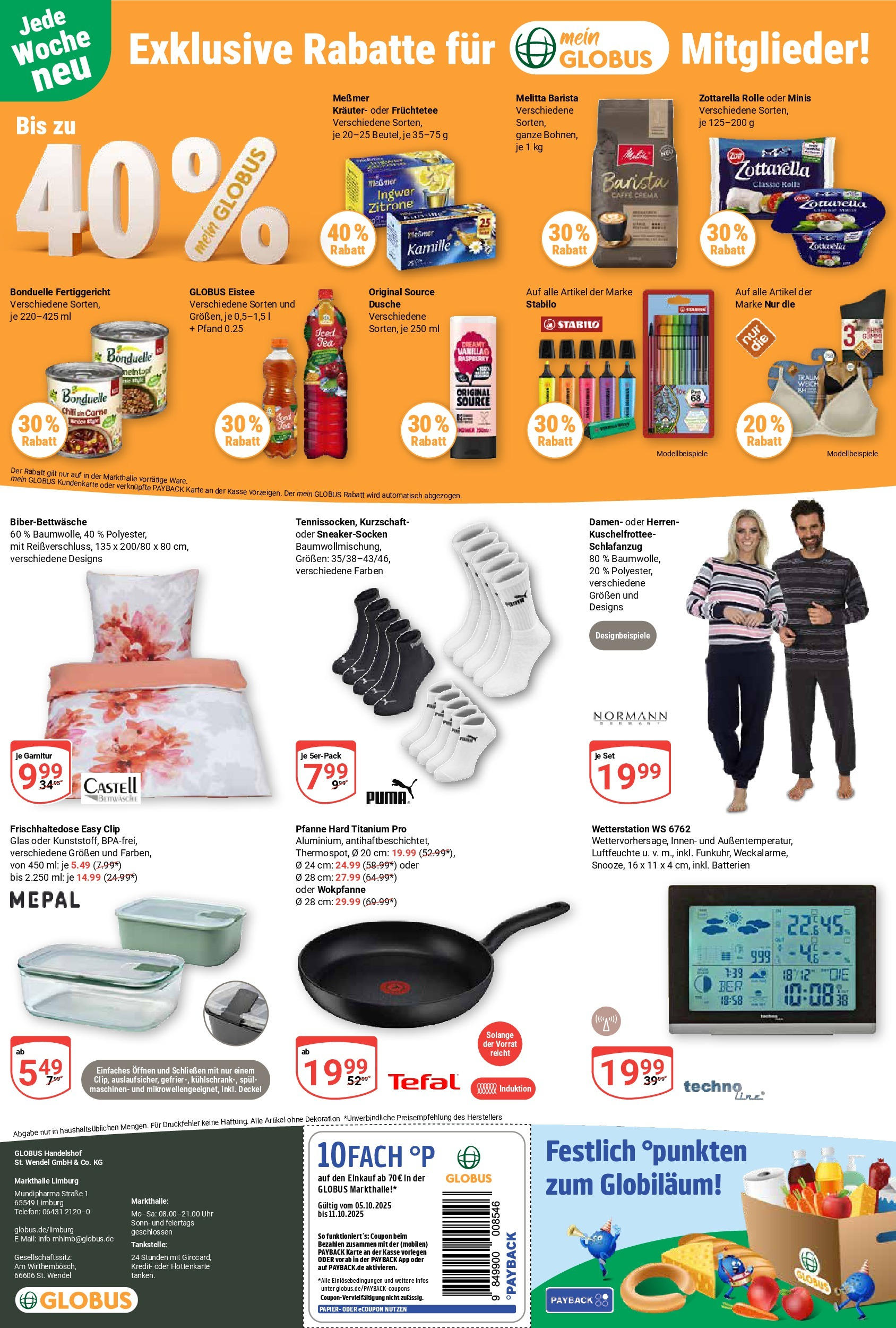 Globus prospekt Limburg	 (ab 06.10.2025) » Angebote online | Seite: 26 | Produkte: Melitta, Messmer, Dusche, Uhr