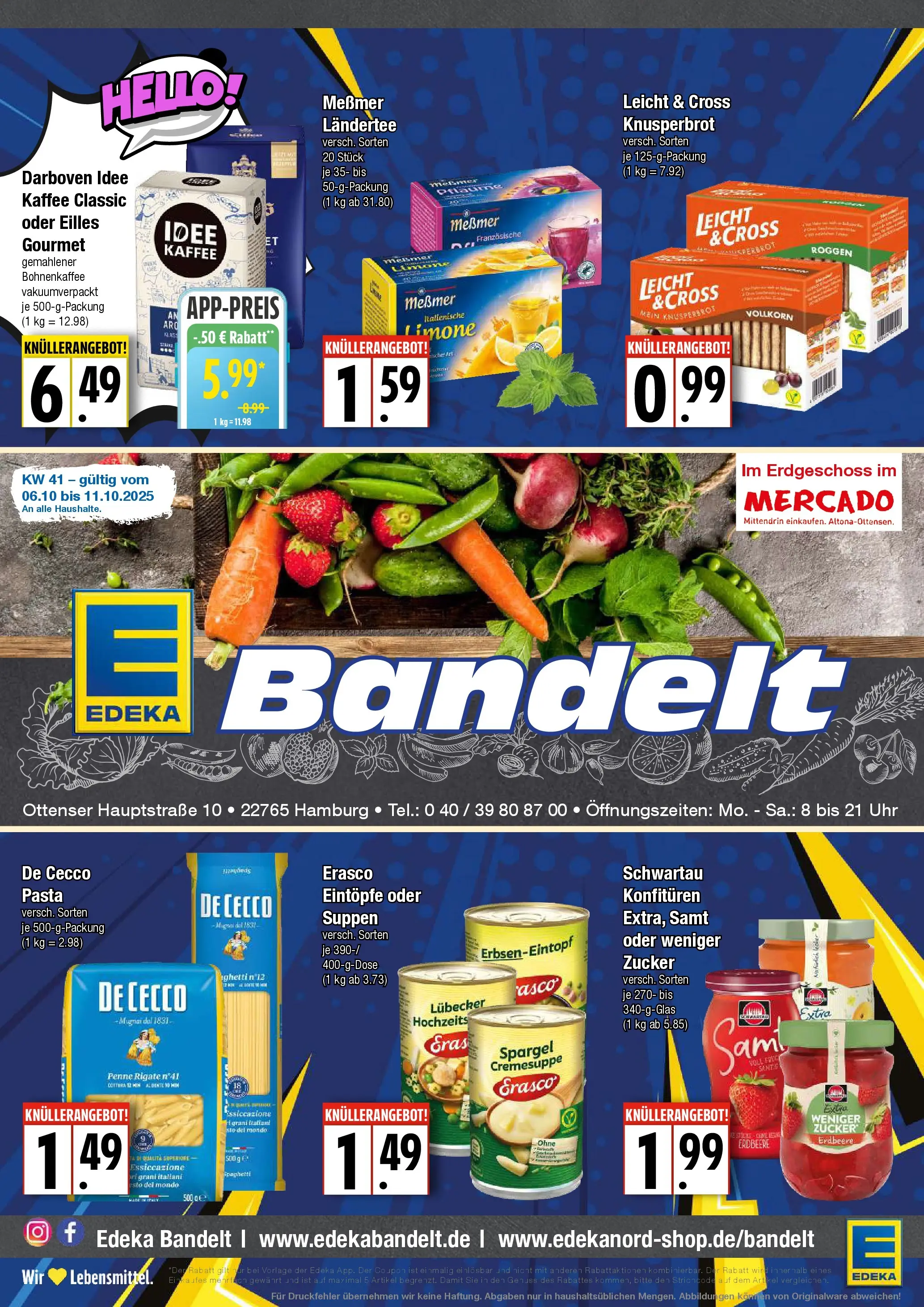 Edeka prospekt Hamburg	 (ab 06.10.2025) » Angebote Online | Seite: 1 | Produkte: Kaffee, Spargel, Pasta, Uhr