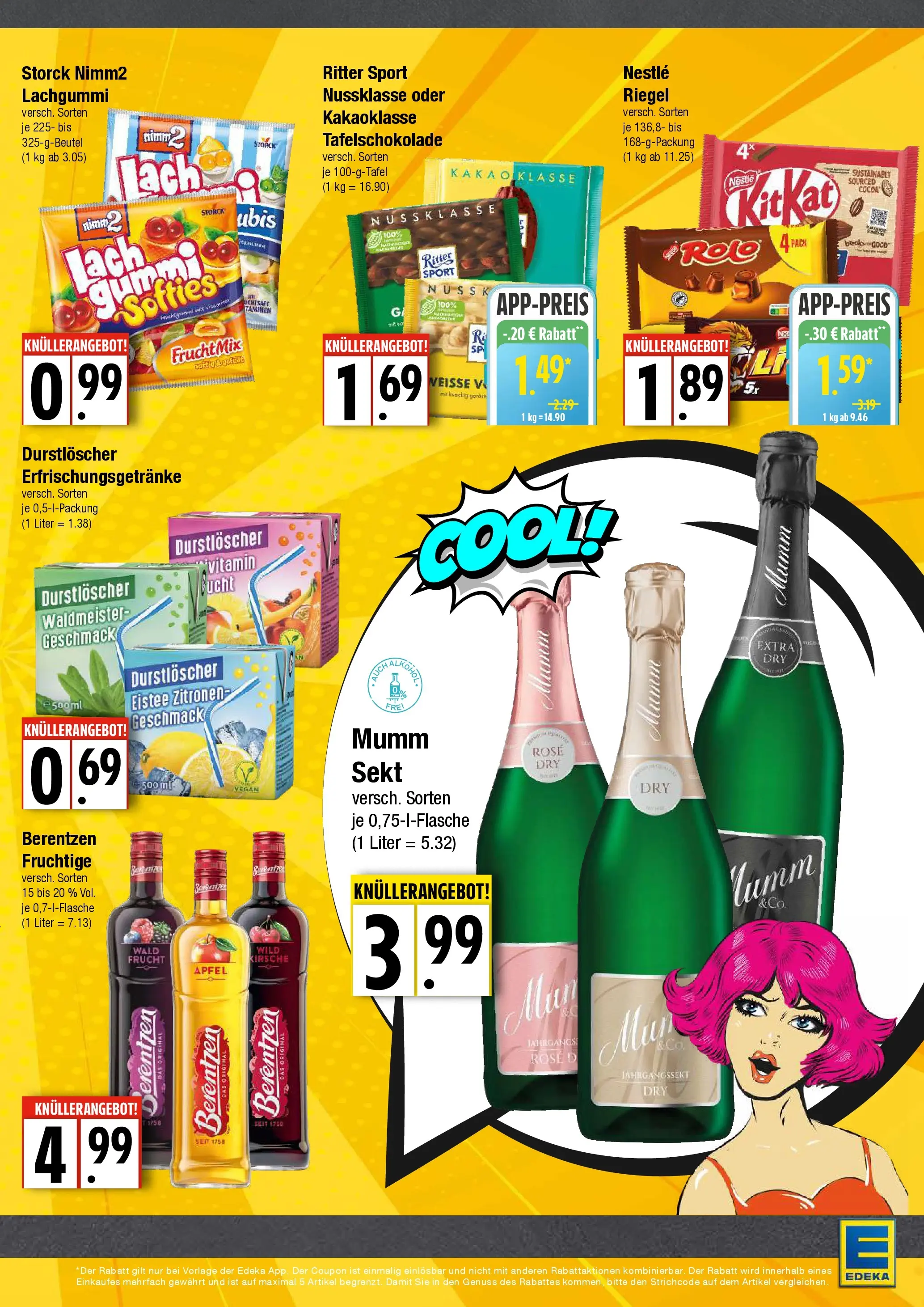 Edeka prospekt Hamburg	 (ab 06.10.2025) » Angebote Online | Seite: 7 | Produkte: Durstloscher, Ritter sport, Äpfel, Berentzen