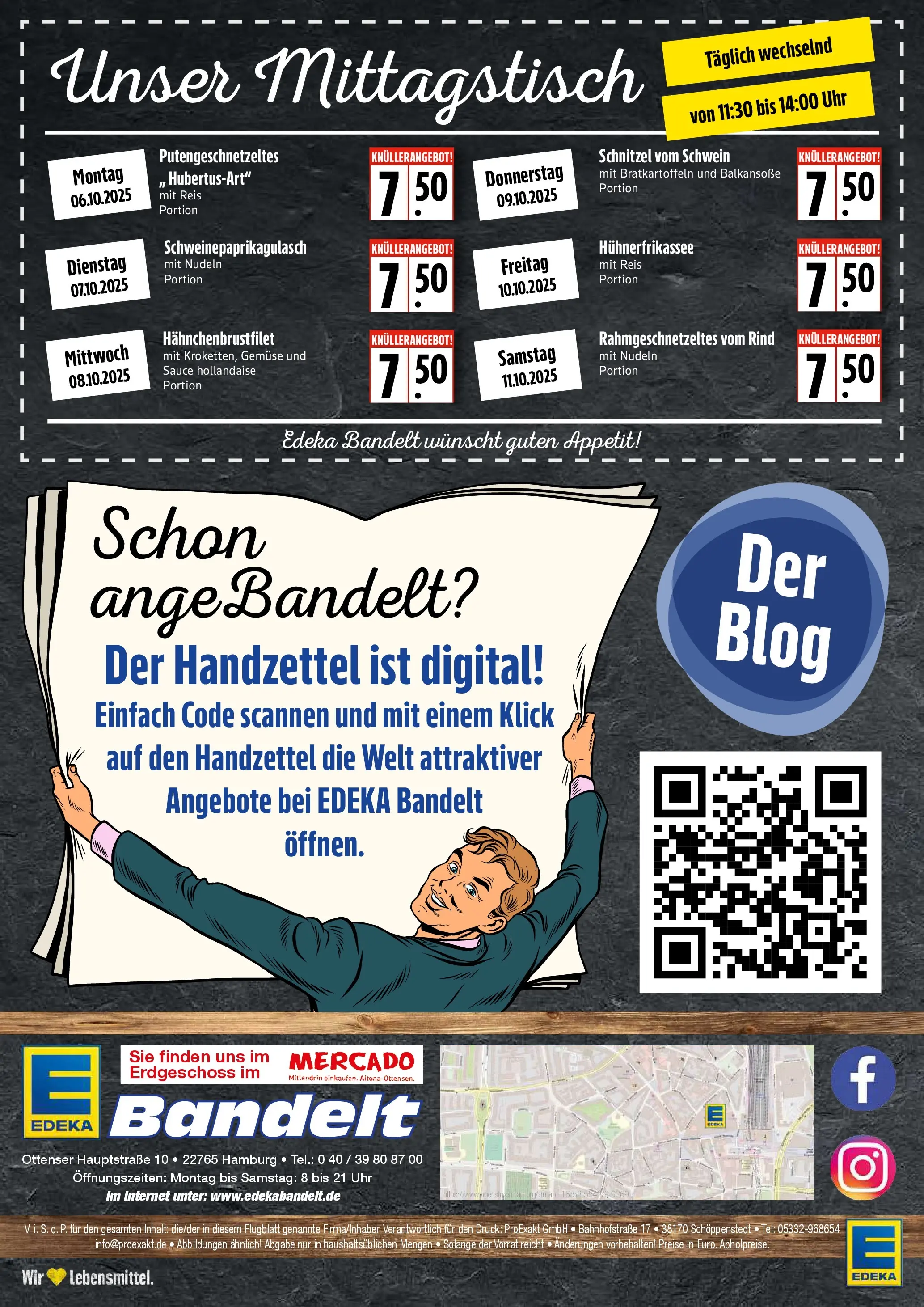 Edeka prospekt Hamburg	 (ab 06.10.2025) » Angebote Online | Seite: 8 | Produkte: Schnitzel, Gemüse, Nudeln, Uhr