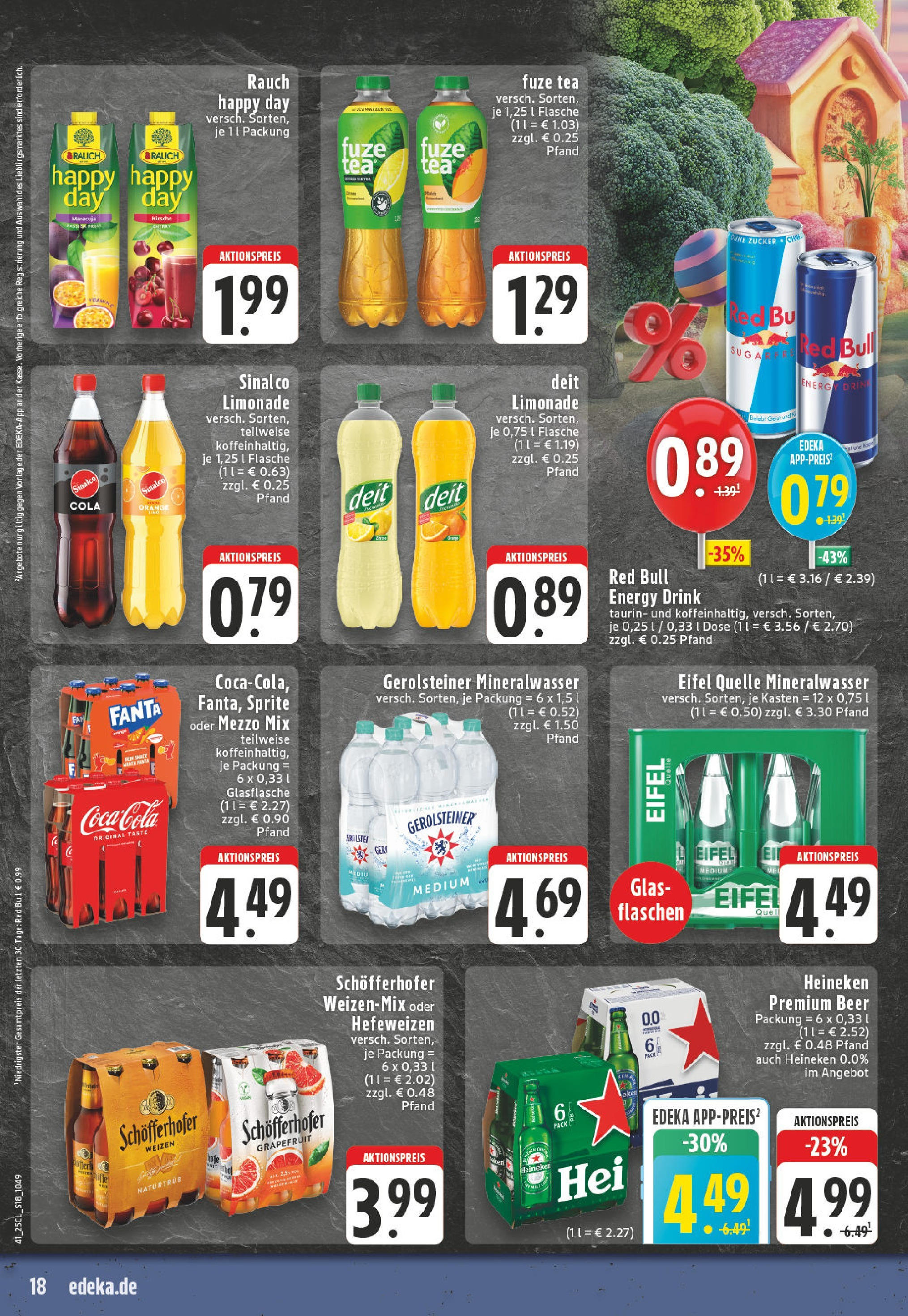 Edeka prospekt Kempenich	 (ab 06.10.2025) » Angebote Online | Seite: 18 | Produkte: Mezzo mix, Fanta, Energy, Heineken