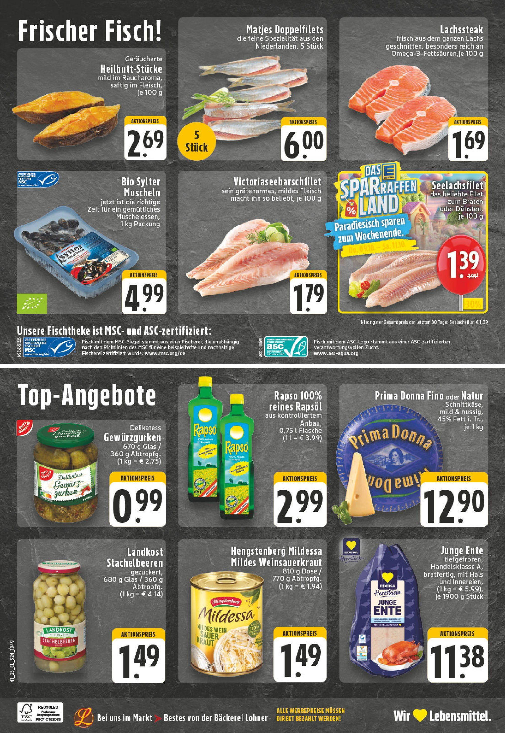 Edeka prospekt Kempenich	 (ab 06.10.2025) » Angebote Online | Seite: 24 | Produkte: Bäckerei, Fisch, Lachs, Kraut