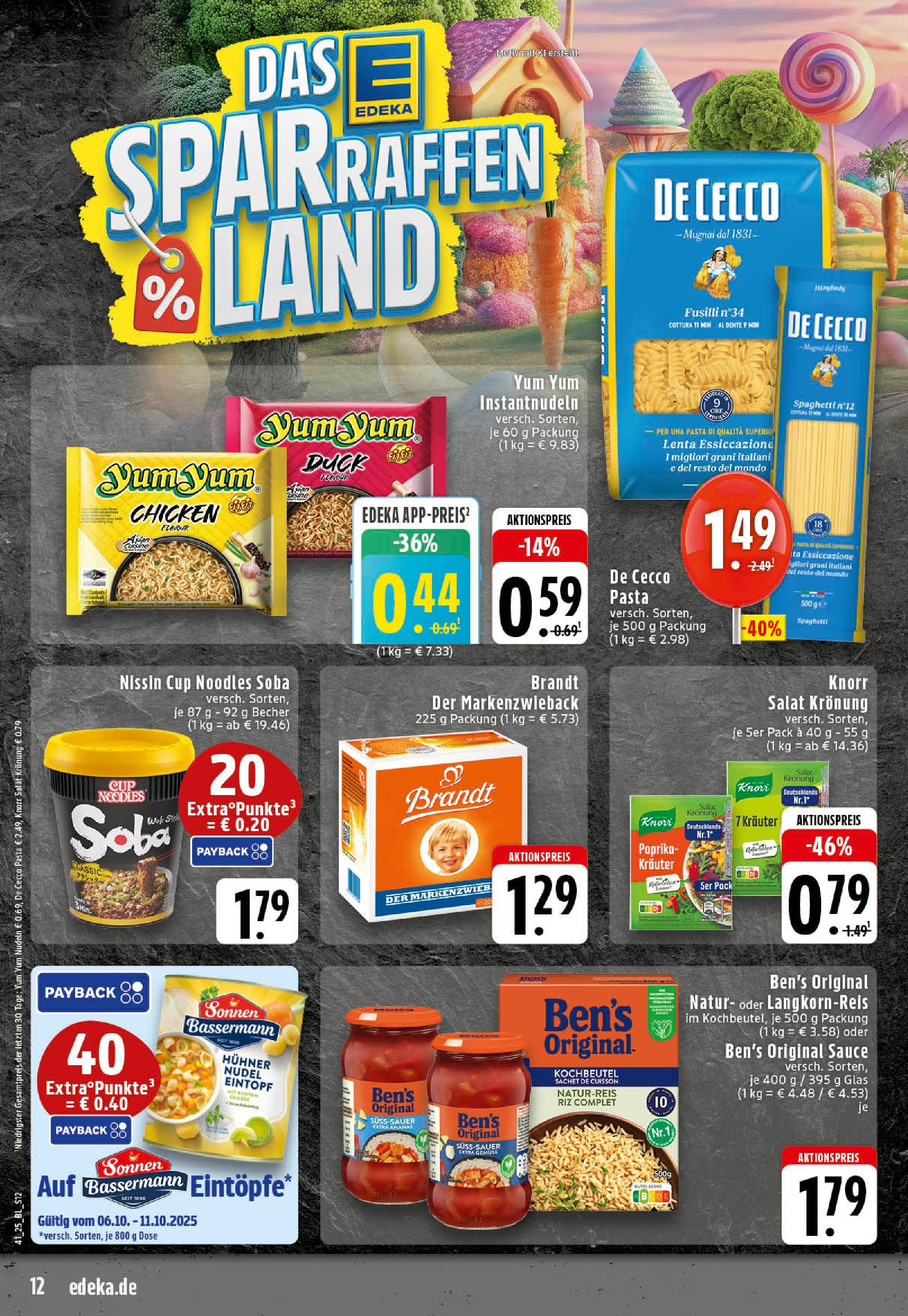 Edeka prospekt Rheine	 (ab 06.10.2025) » Angebote Online | Seite: 12 | Produkte: Dressing, Knorr, Paprika, Pasta