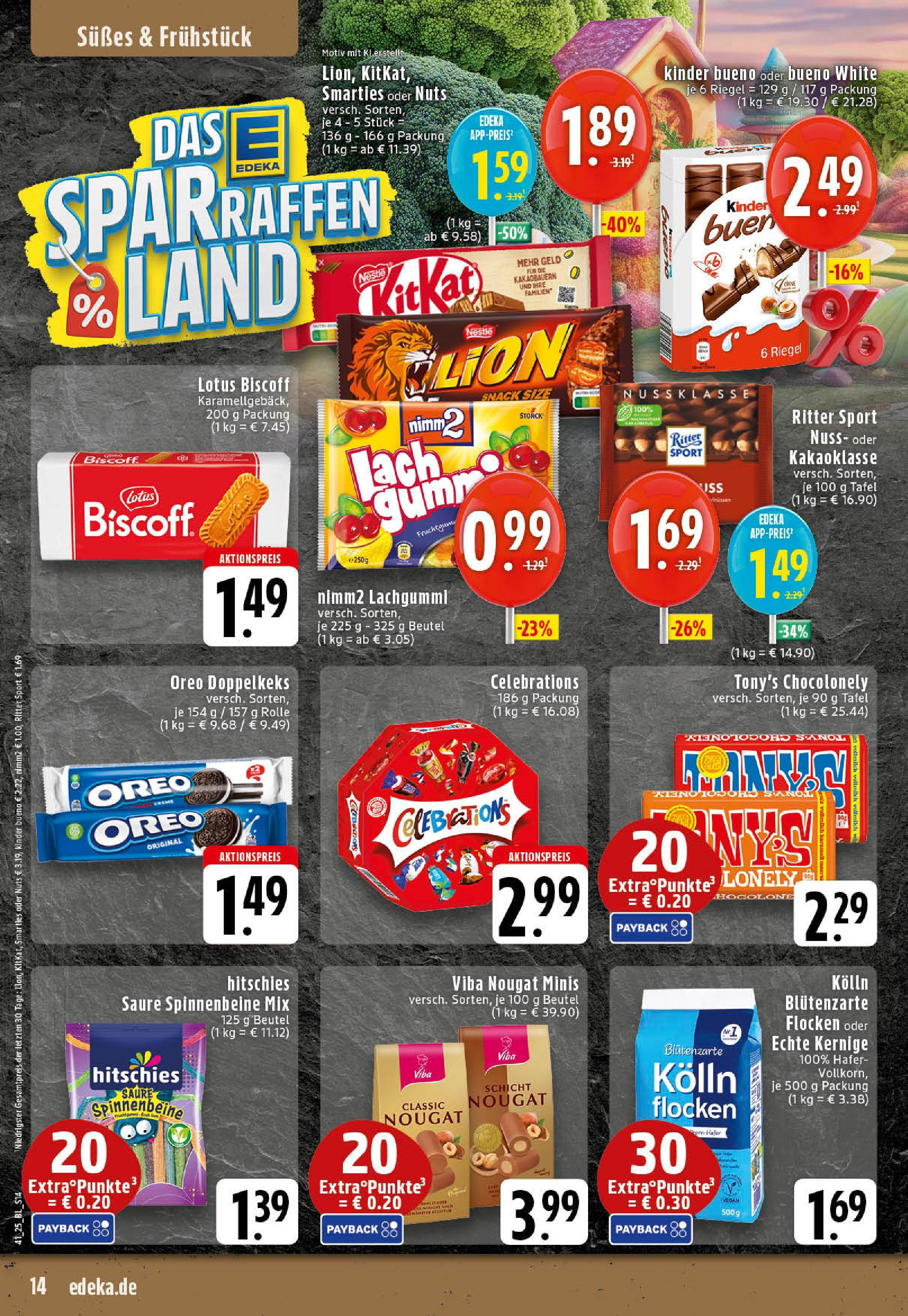 Edeka prospekt Rheine	 (ab 06.10.2025) » Angebote Online | Seite: 14 | Produkte: Kolln, Ritter sport, Smarties, Flocken