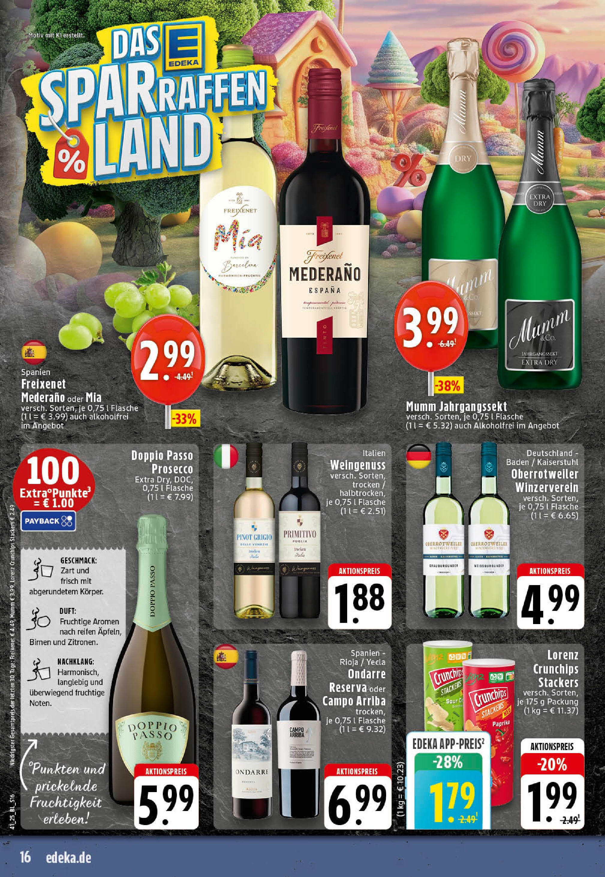 Edeka prospekt Rheine	 (ab 06.10.2025) » Angebote Online | Seite: 16 | Produkte: Freixenet, Duft, Paprika, Doppio Passo