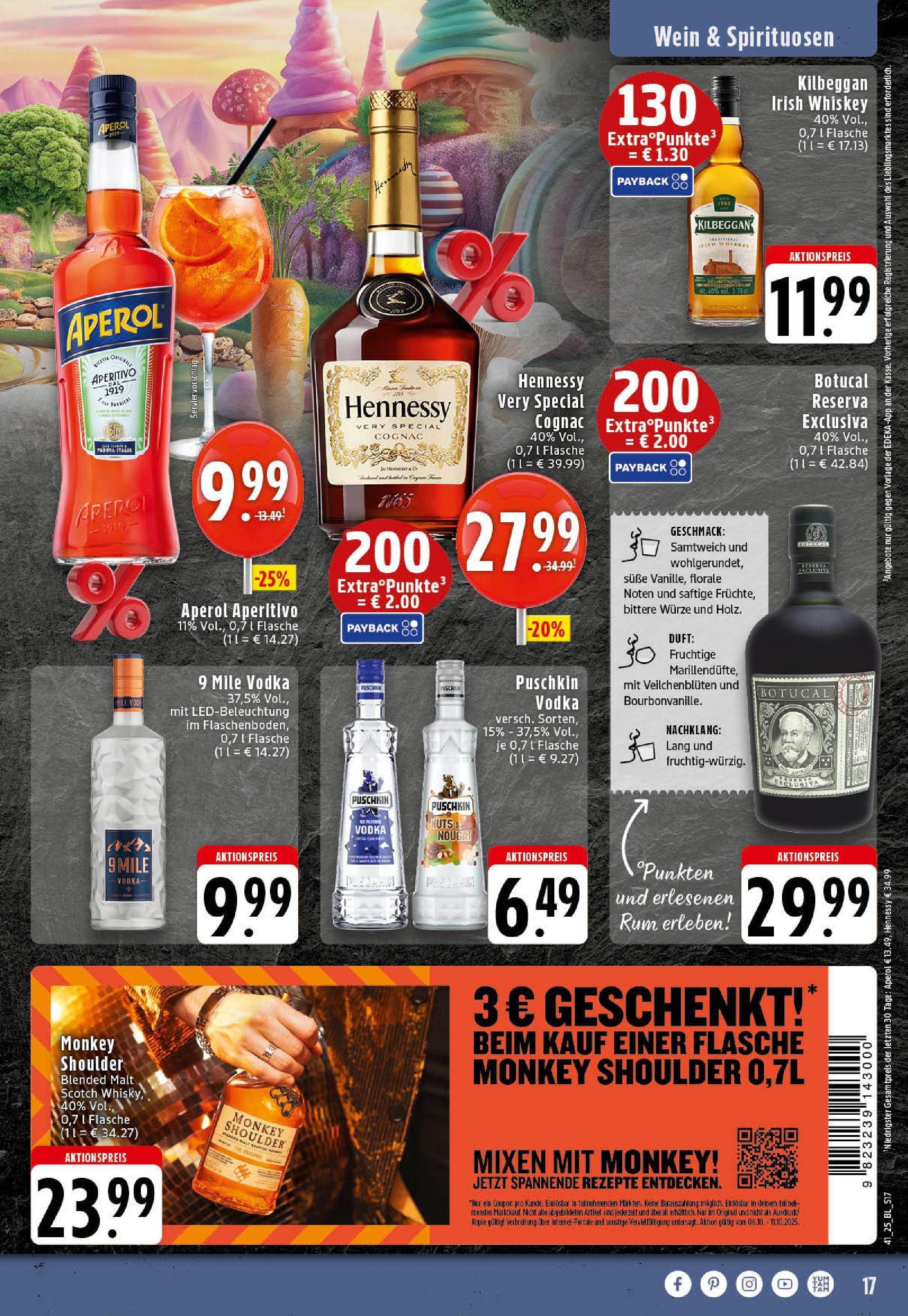 Edeka prospekt Rheine	 (ab 06.10.2025) » Angebote Online | Seite: 17 | Produkte: Duft, Aperol, Vodka, Whiskey