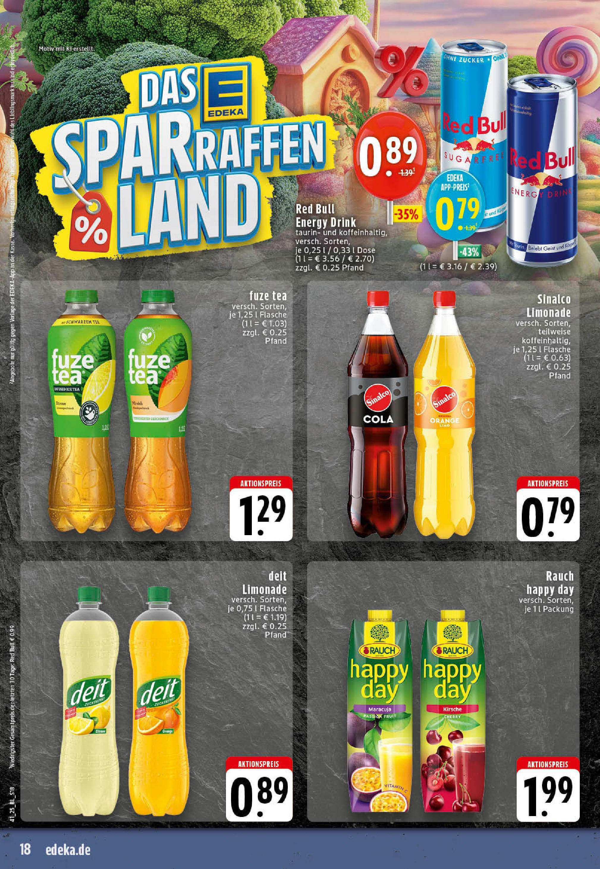 Edeka prospekt Rheine	 (ab 06.10.2025) » Angebote Online | Seite: 18 | Produkte: Fuze tea, Cola, Energy, Limonade