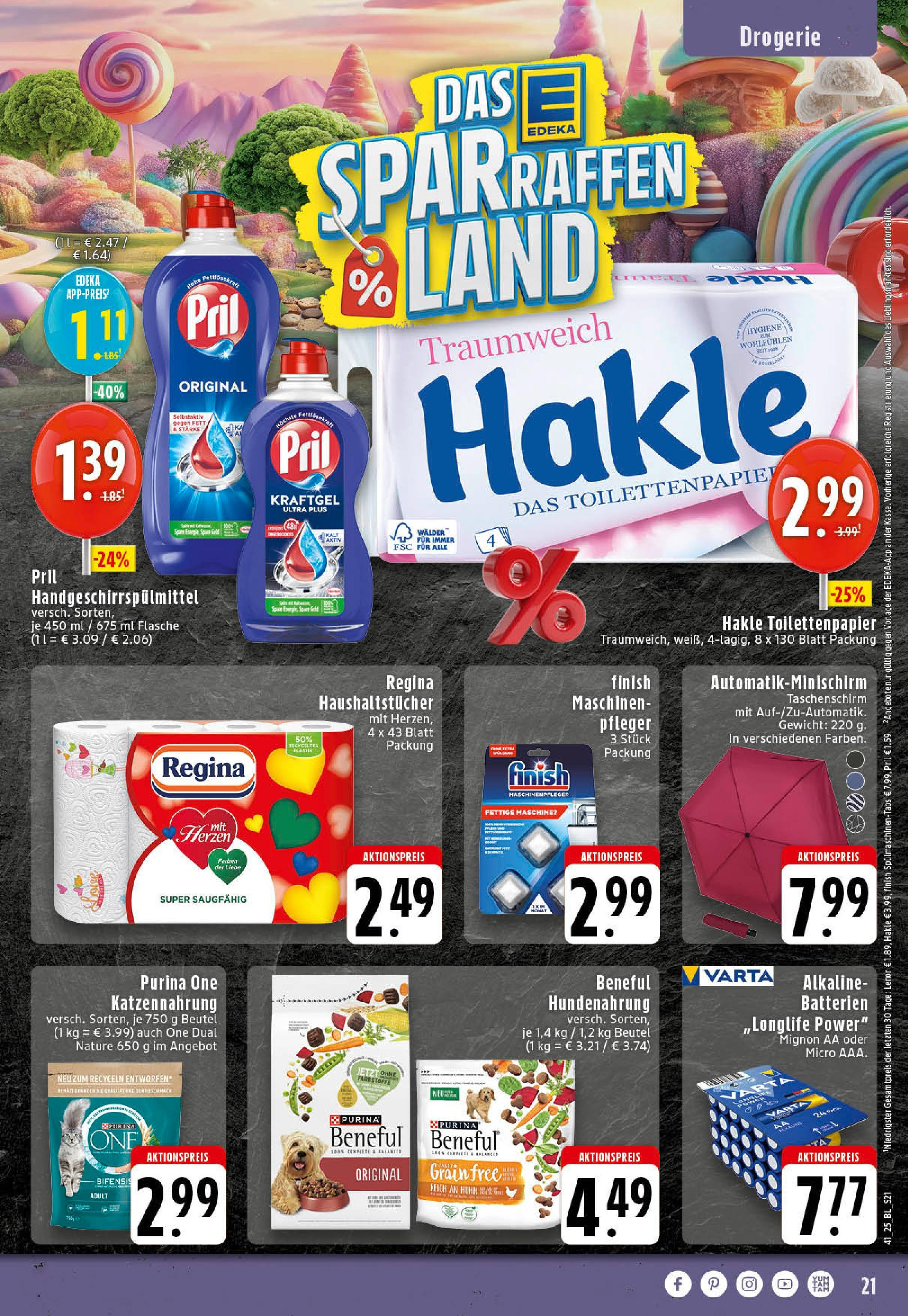 Edeka prospekt Rheine	 (ab 06.10.2025) » Angebote Online | Seite: 21 | Produkte: Gewicht, Finish, Spülmaschinentabs, Toilettenpapier