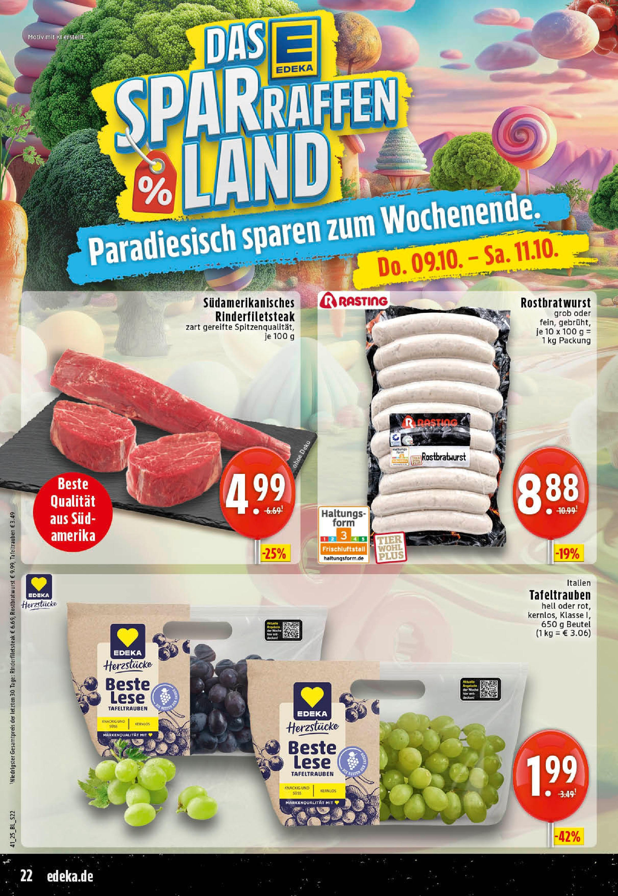 Edeka prospekt Rheine	 (ab 06.10.2025) » Angebote Online | Seite: 22 | Produkte: Steak, Ente