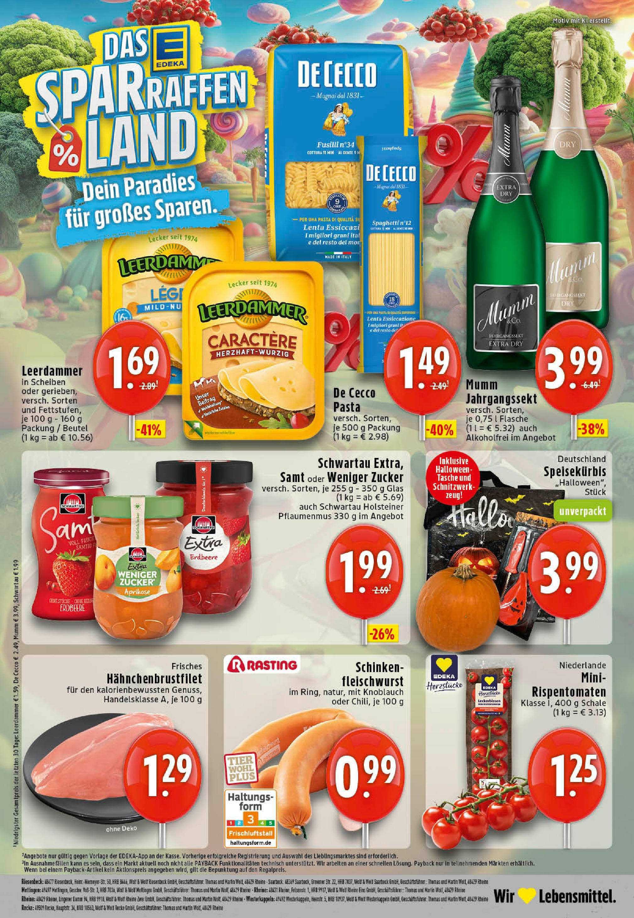 Edeka prospekt Rheine	 (ab 06.10.2025) » Angebote Online | Seite: 24 | Produkte: Tasche, Leerdammer, Knoblauch, Schinken