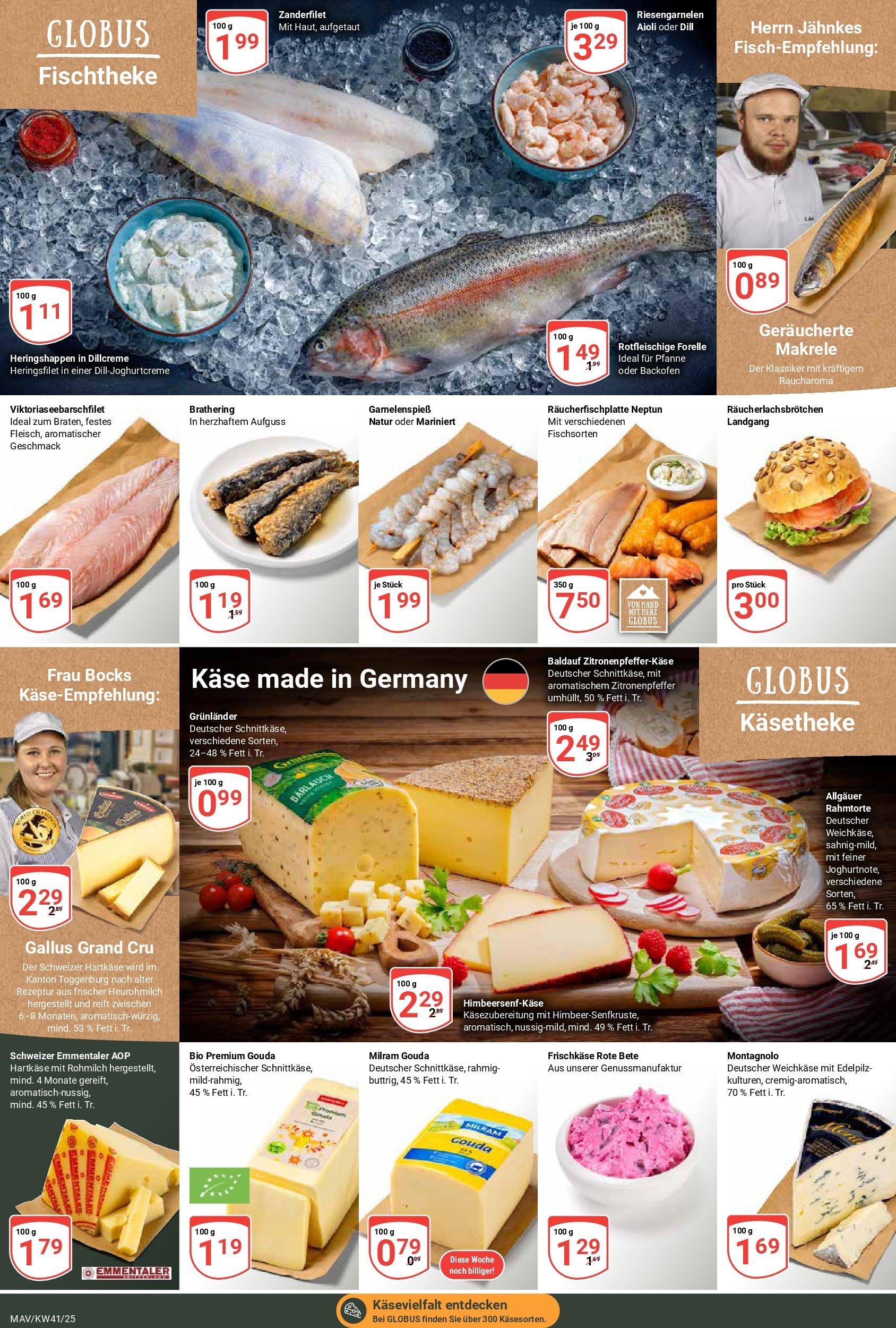 Globus prospekt Mannheim	 (ab 06.10.2025) » Angebote online | Seite: 9 | Produkte: Käse, Gouda, Grunlander, Backofen