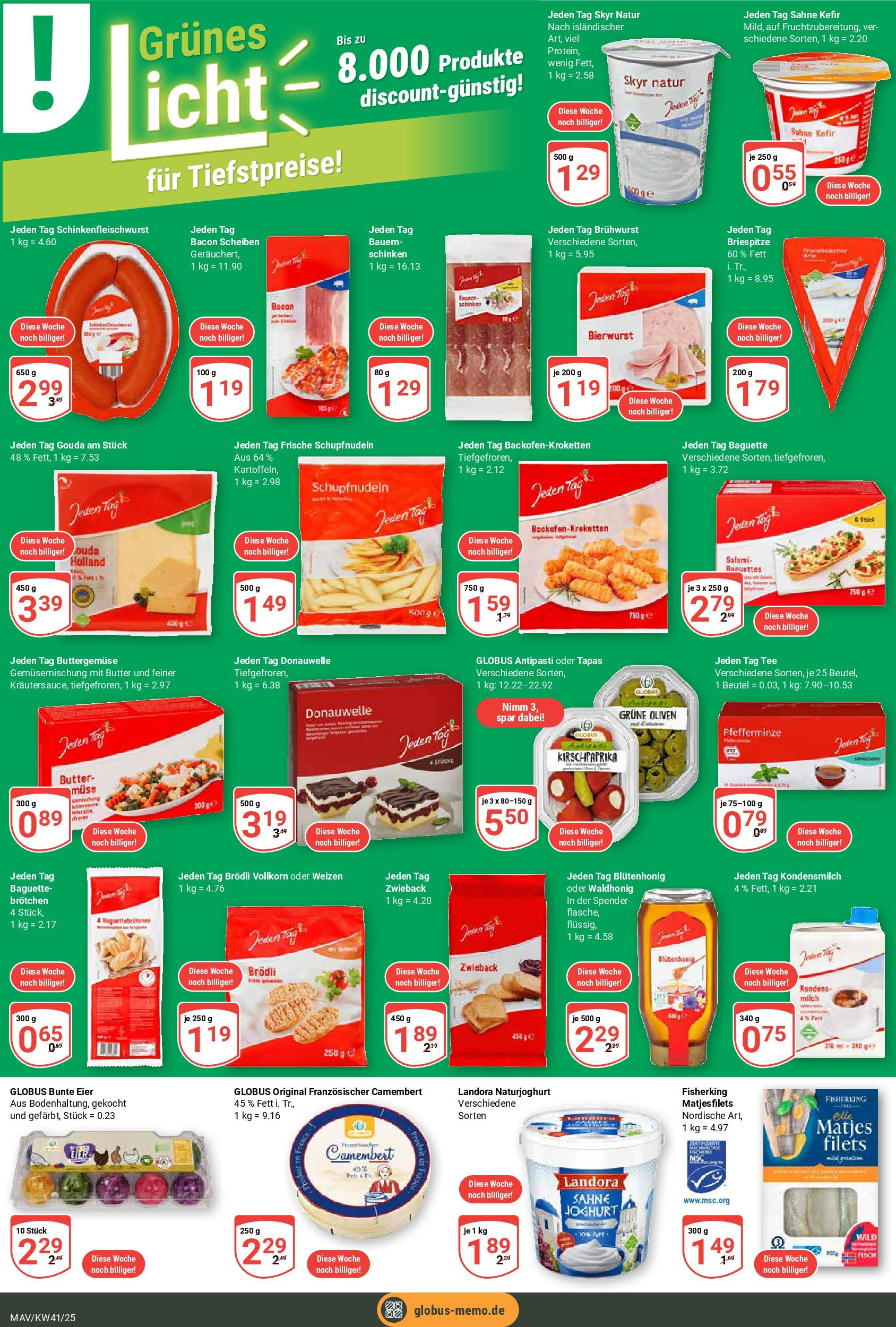 Globus prospekt Mannheim	 (ab 06.10.2025) » Angebote online | Seite: 10 | Produkte: Eier, Skyr, Tee, Sahne
