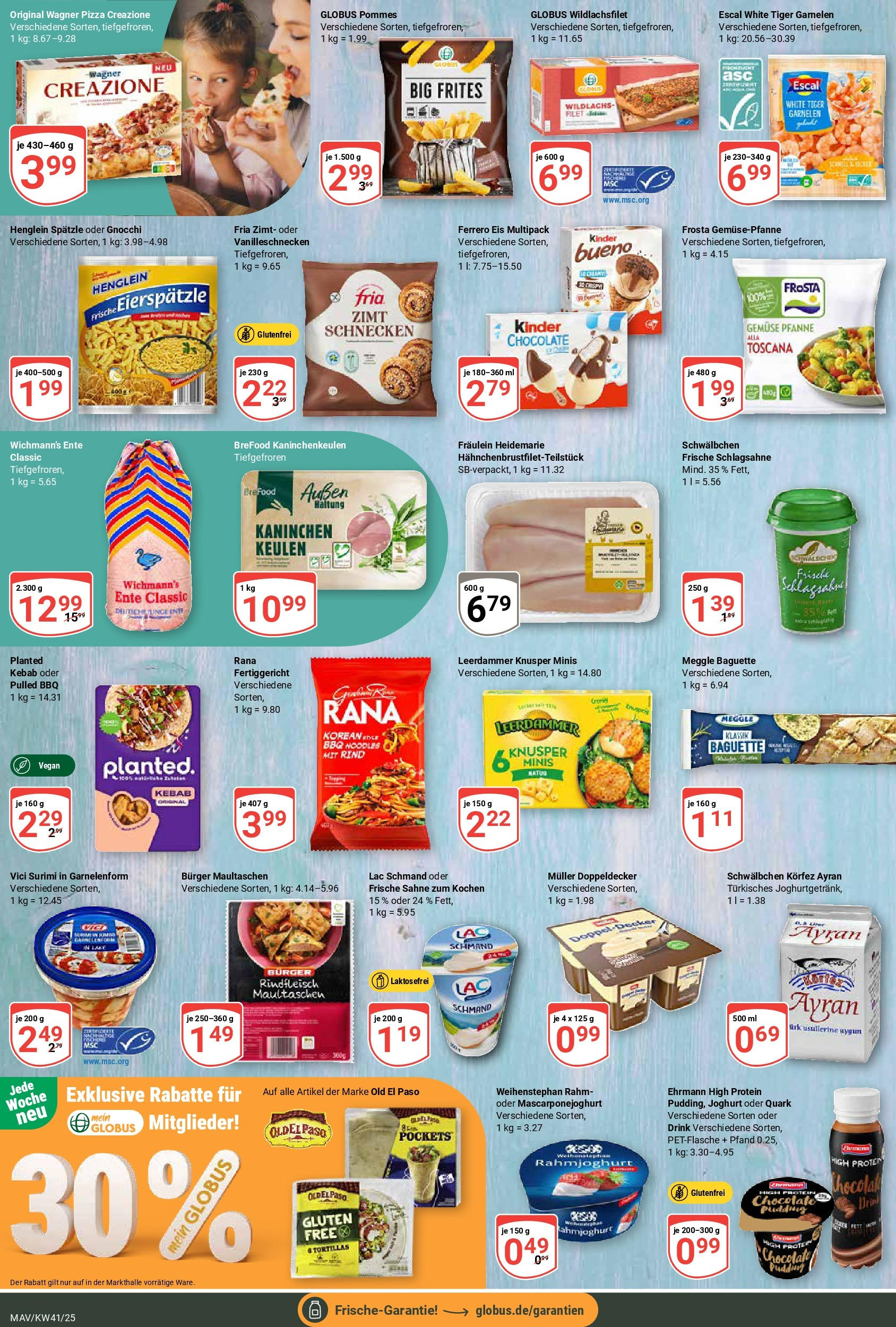 Globus prospekt Mannheim	 (ab 06.10.2025) » Angebote online | Seite: 12 | Produkte: Joghurt, Pommes, Frosta, Eis