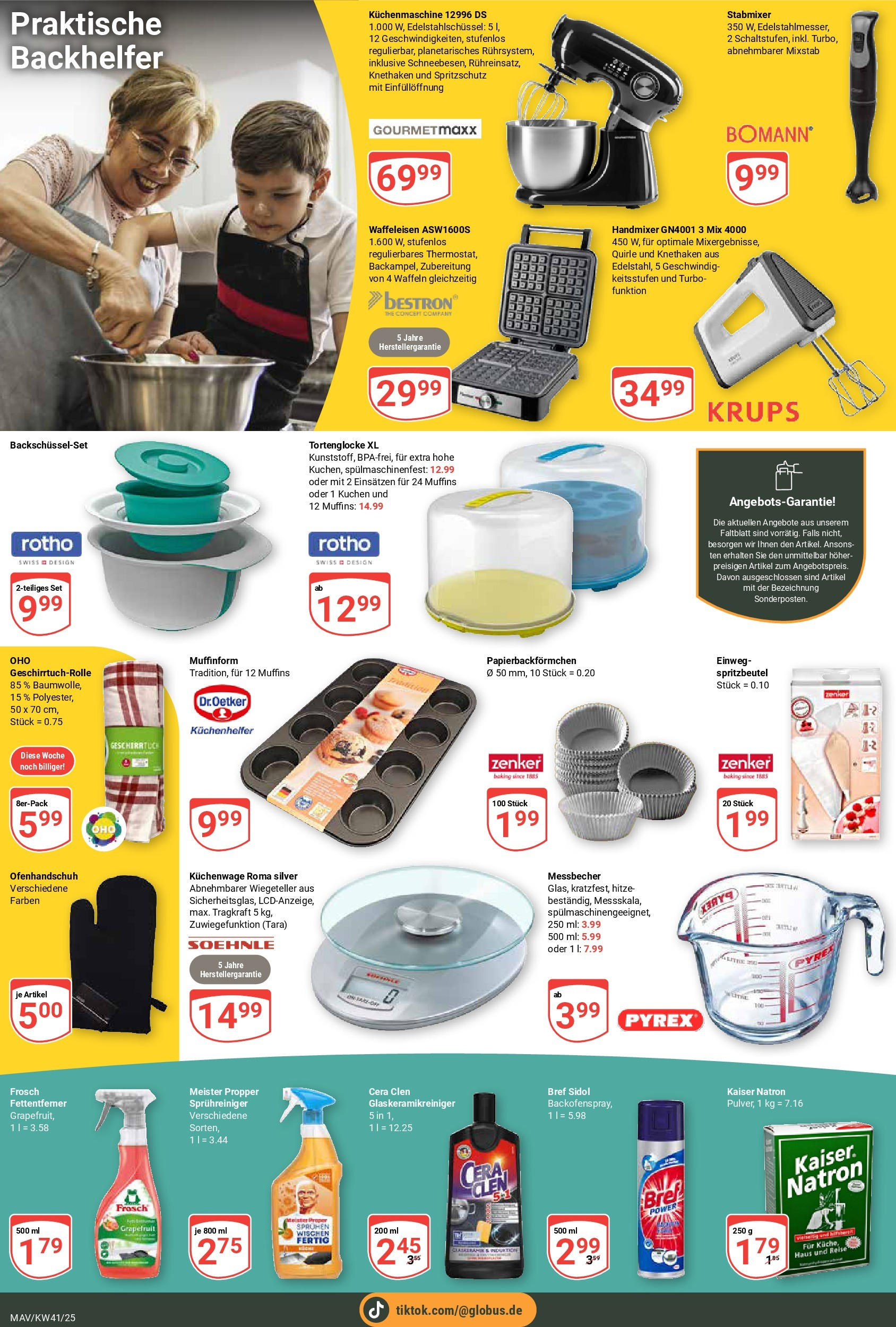 Globus prospekt Mannheim	 (ab 06.10.2025) » Angebote online | Seite: 16 | Produkte: Krups, Kuchen, Waffeleisen, Stabmixer