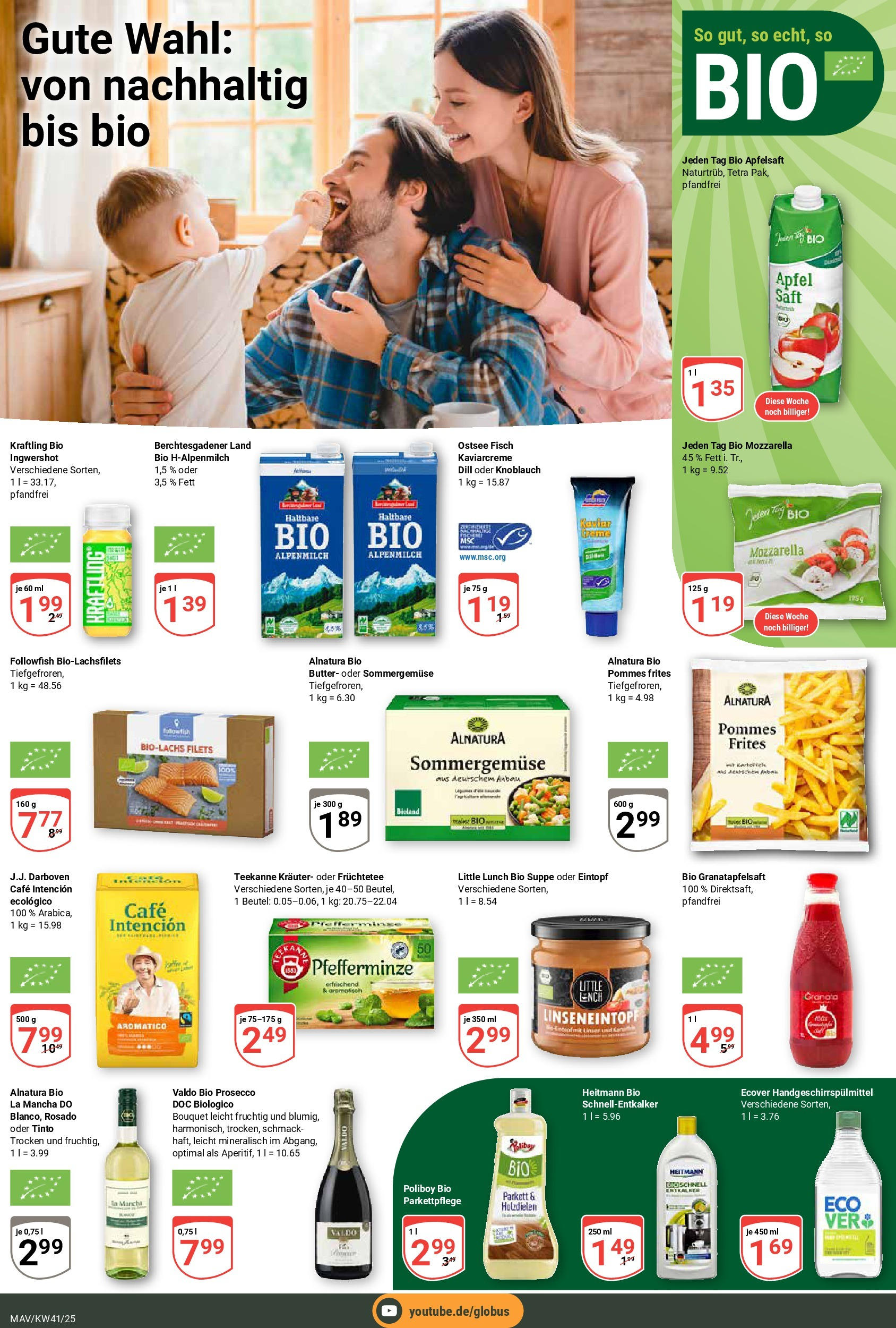 Globus prospekt Mannheim	 (ab 06.10.2025) » Angebote online | Seite: 17 | Produkte: Butter, Apfelsaft, Knoblauch, Teekanne