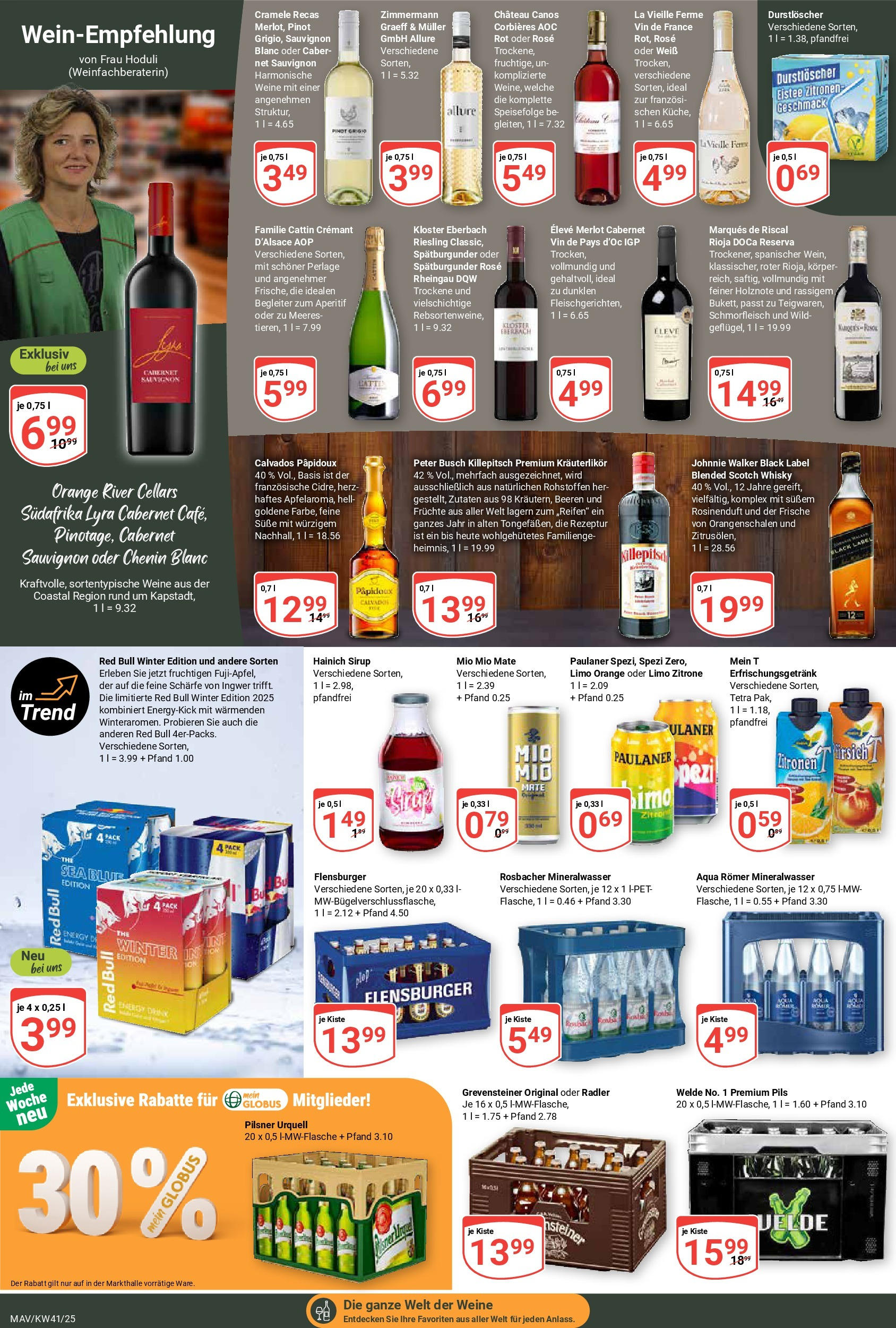 Globus prospekt Mannheim	 (ab 06.10.2025) » Angebote online | Seite: 18 | Produkte: Sirup, Flensburger, Pilsner urquell, Paulaner