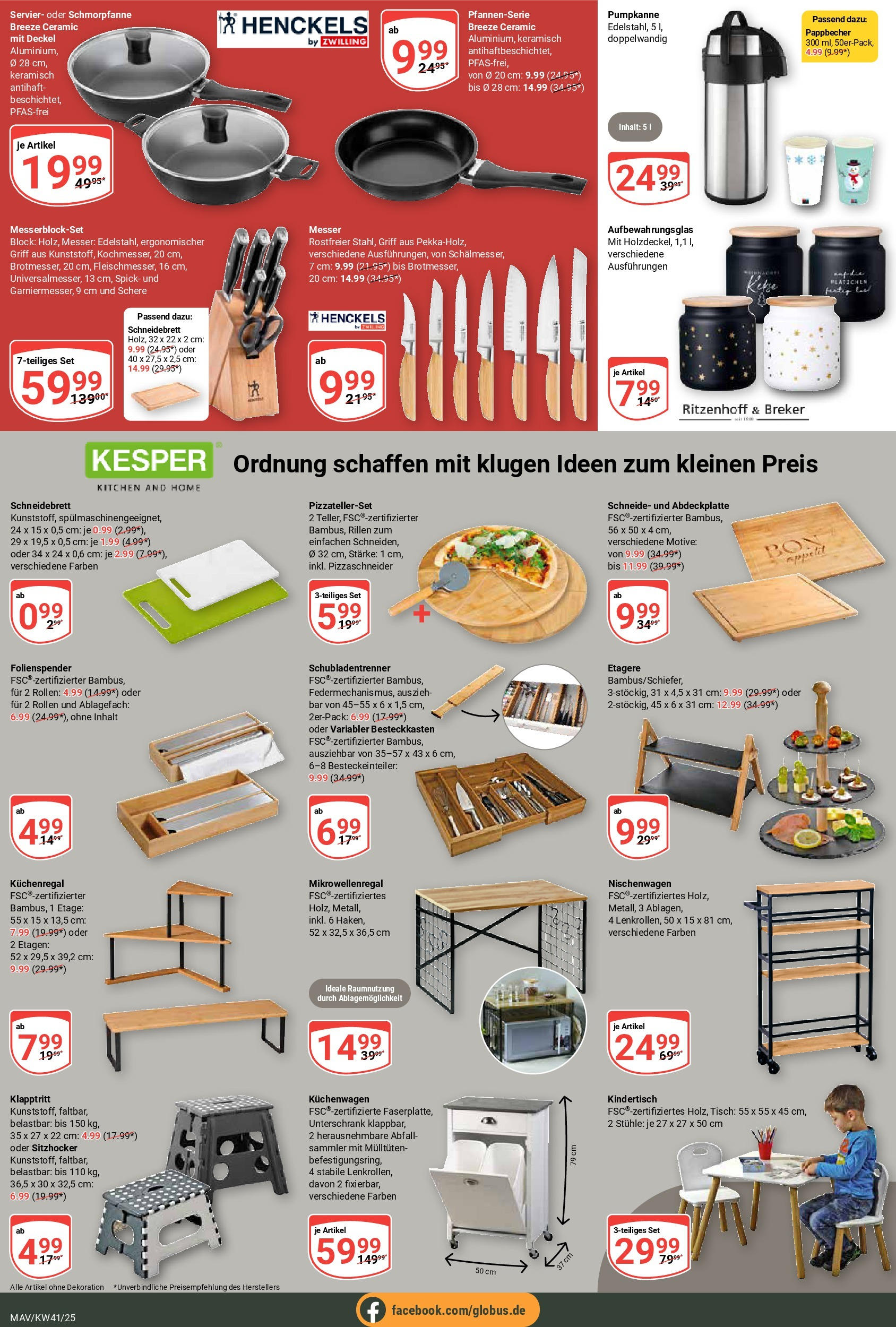 Globus prospekt Mannheim	 (ab 06.10.2025) » Angebote online | Seite: 22 | Produkte: Tisch, Unterschrank